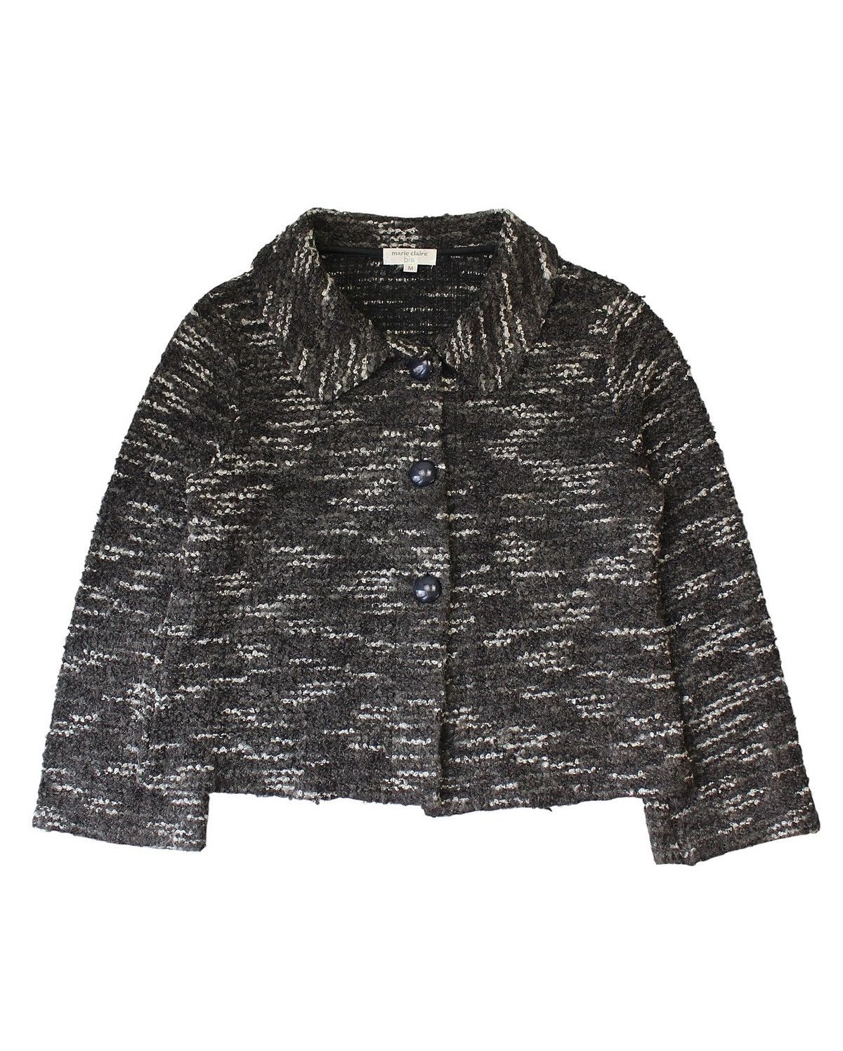 Designer 2000S MARIE CLAIRE BIS TEXTURED WOOL-BLEND CROPPED JACKET Size M / US 6-8 / IT 42-44 - 1 Thumbnail