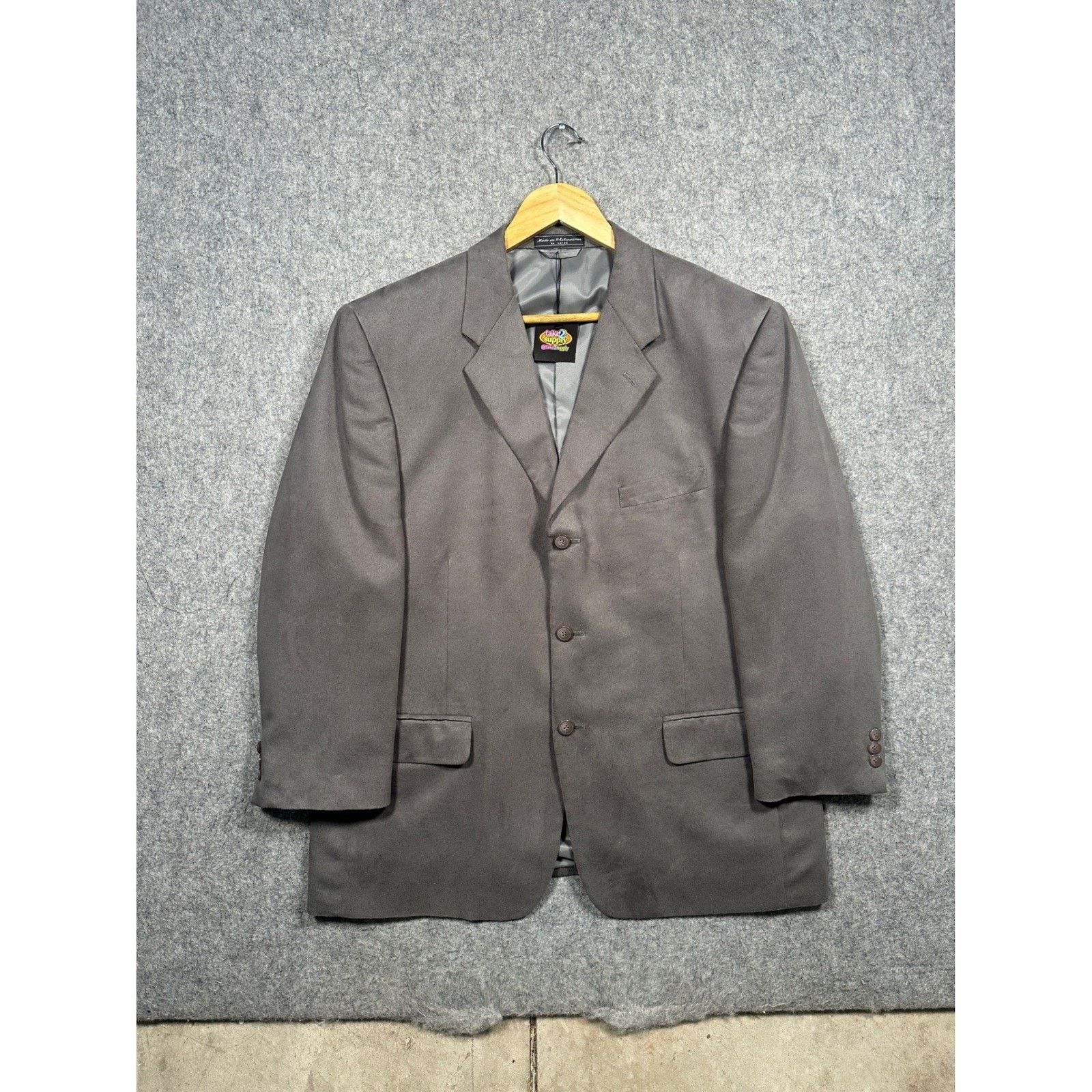 Other Jeffrey Banks SupraSuede Grey Blazer Coat Mens Size 44S Size 44S - 4 Thumbnail