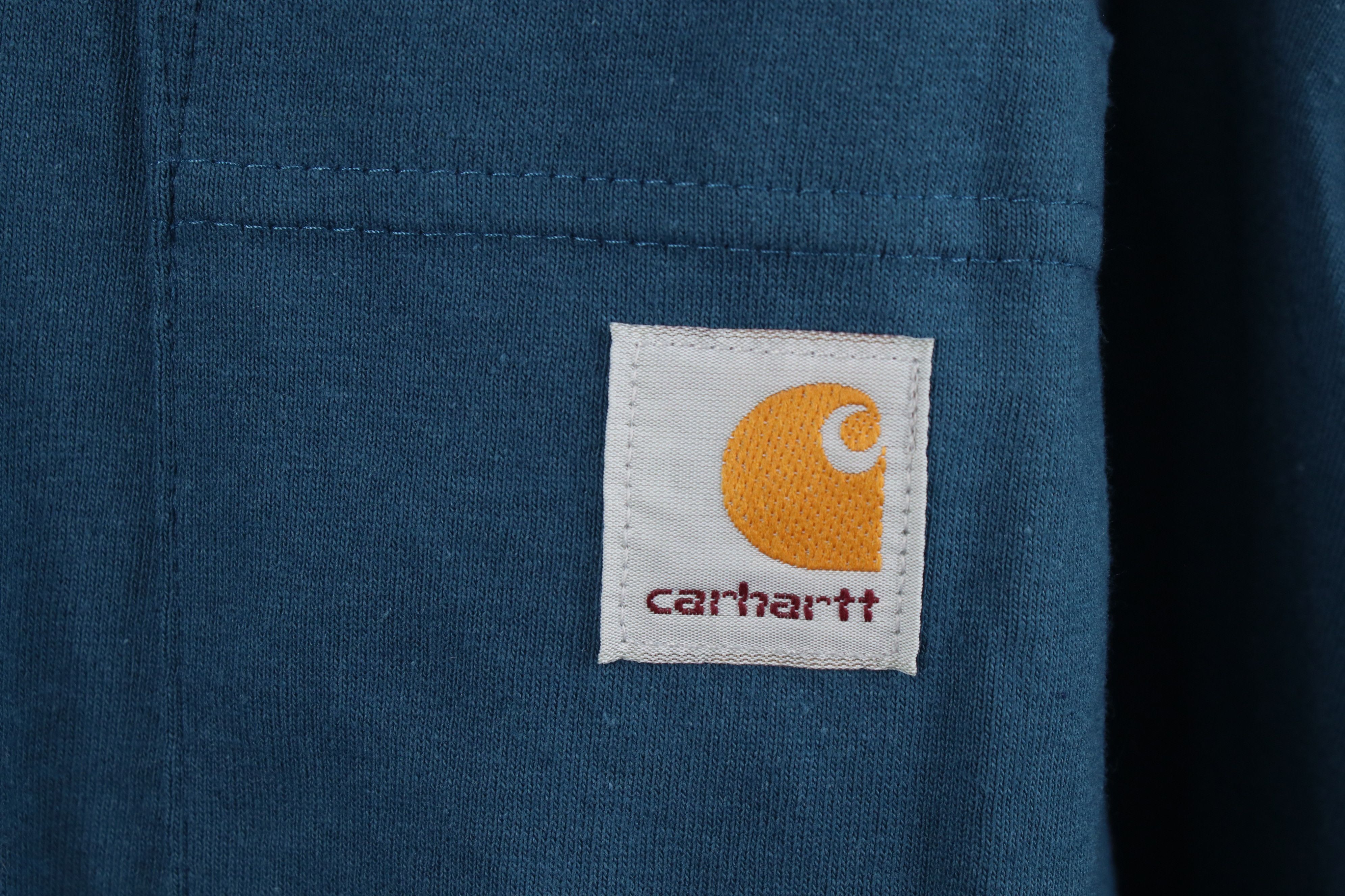 Carhartt Vintage Y2K Carhartt Heavyweight Cotton Pocket T-Shirt Blue Size US XXL / EU 58 / 5 - 4 Thumbnail