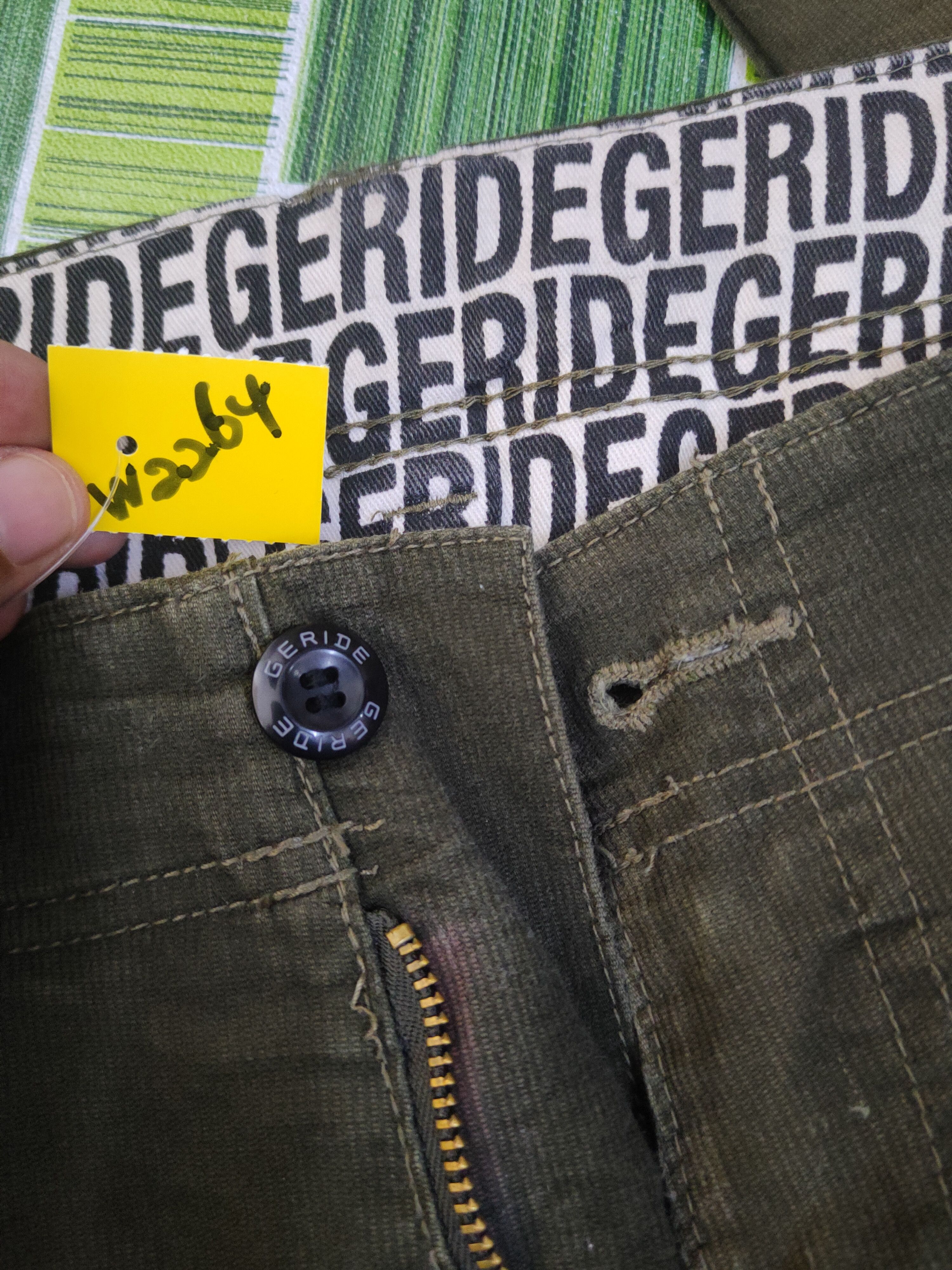 Japanese Brand Geride Olive Multipocket Tactical Cargo Pants #W2264 Size US 38 / EU 54 - 16 Thumbnail