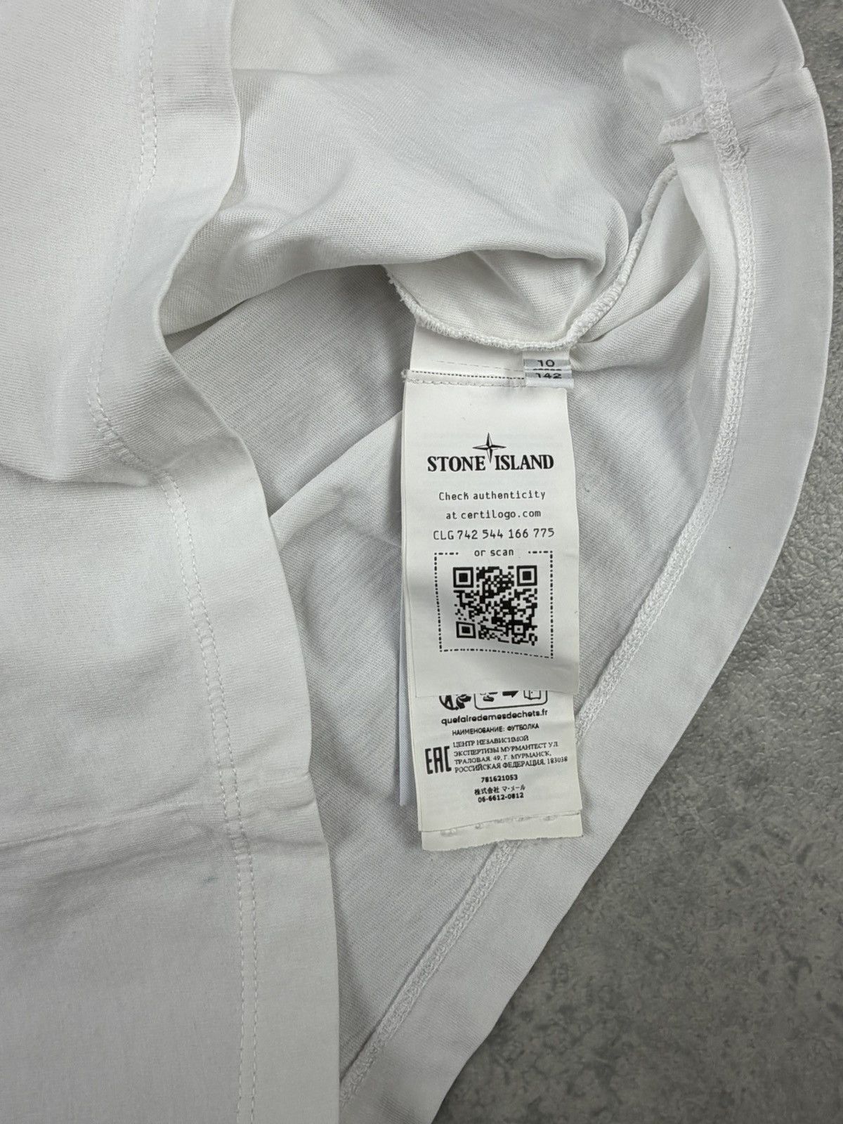Stone Island Stone Island Junior Compass Logo T-Shirt White Size 10Y Size US XXS / EU 40 - 6 Thumbnail