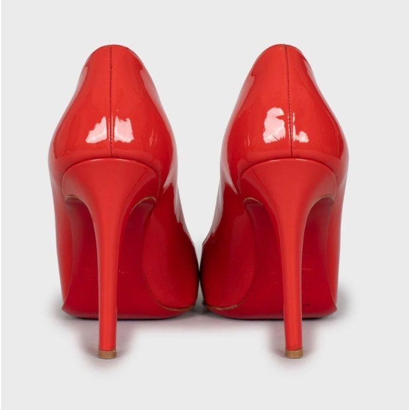 Christian Louboutin Christian Louboutin Red Patent Leather Pumps Sz.38.5 Size US 7.5 / IT 37.5 - 4 Thumbnail