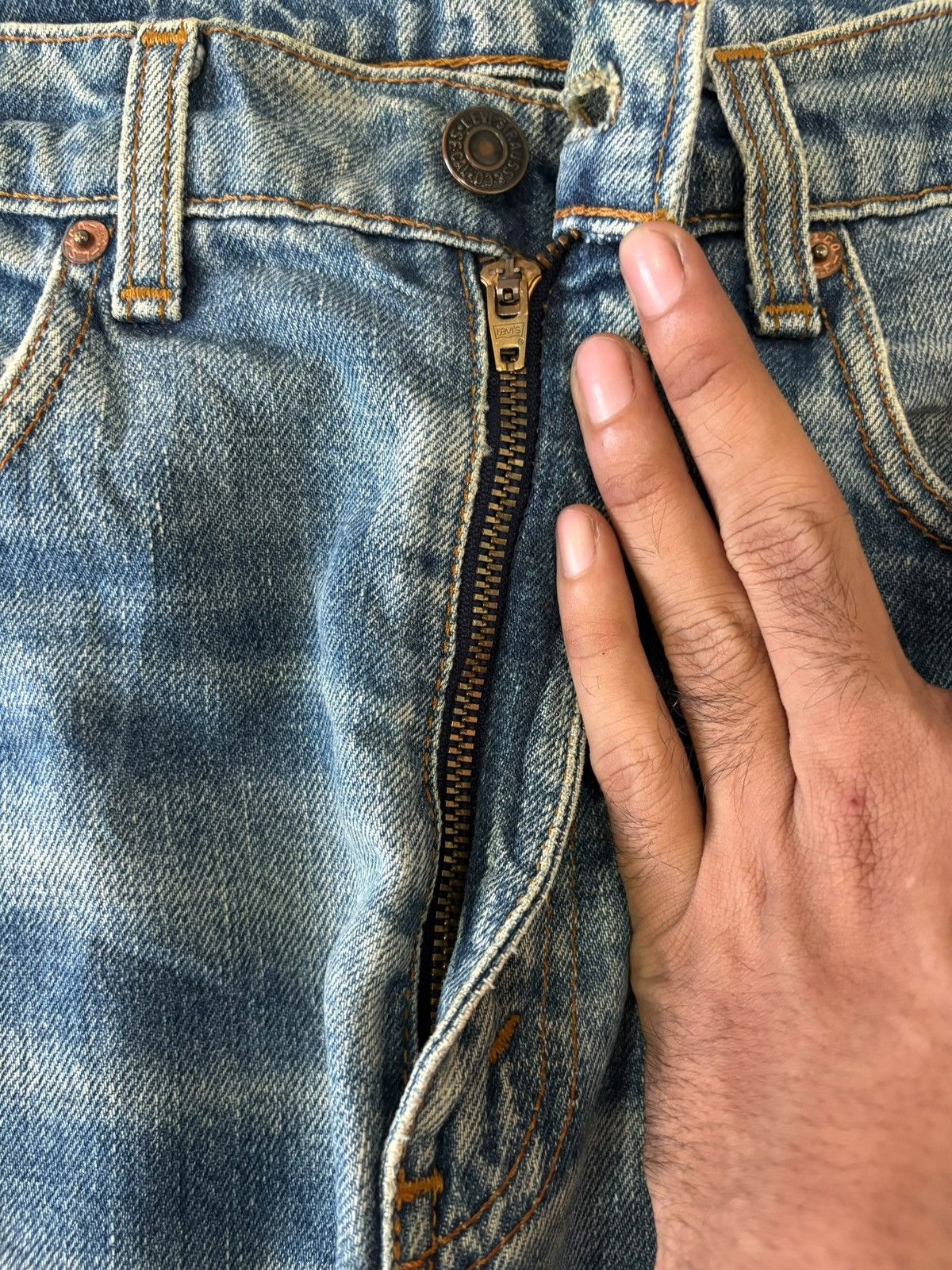 Levi's Vintage 90s Levis 509 Mud Wash Distressed Loose Jeans Size US 30 / EU 46 - 3 Thumbnail