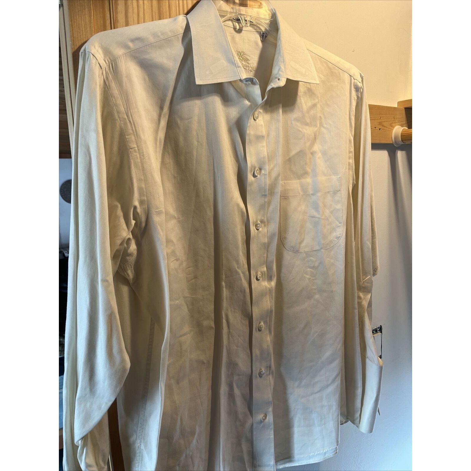 Burberry Burberry’s Men’s White 16.5 34 white LS button cotton shirt Size US XL / EU 56 / 4 - 6 Thumbnail