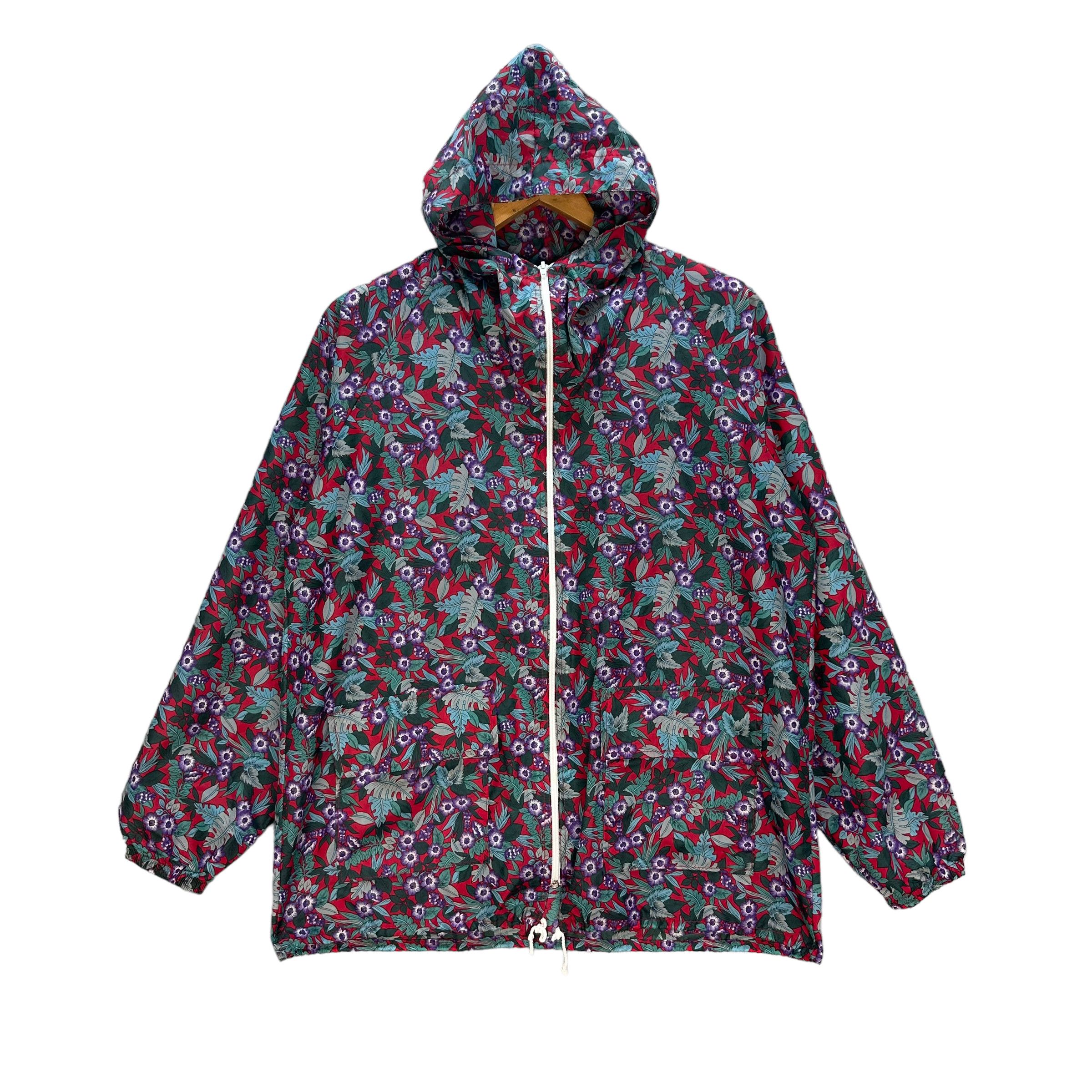 FLORAL FULLPRINT HOODED LIGHT JACKET #8260-218
