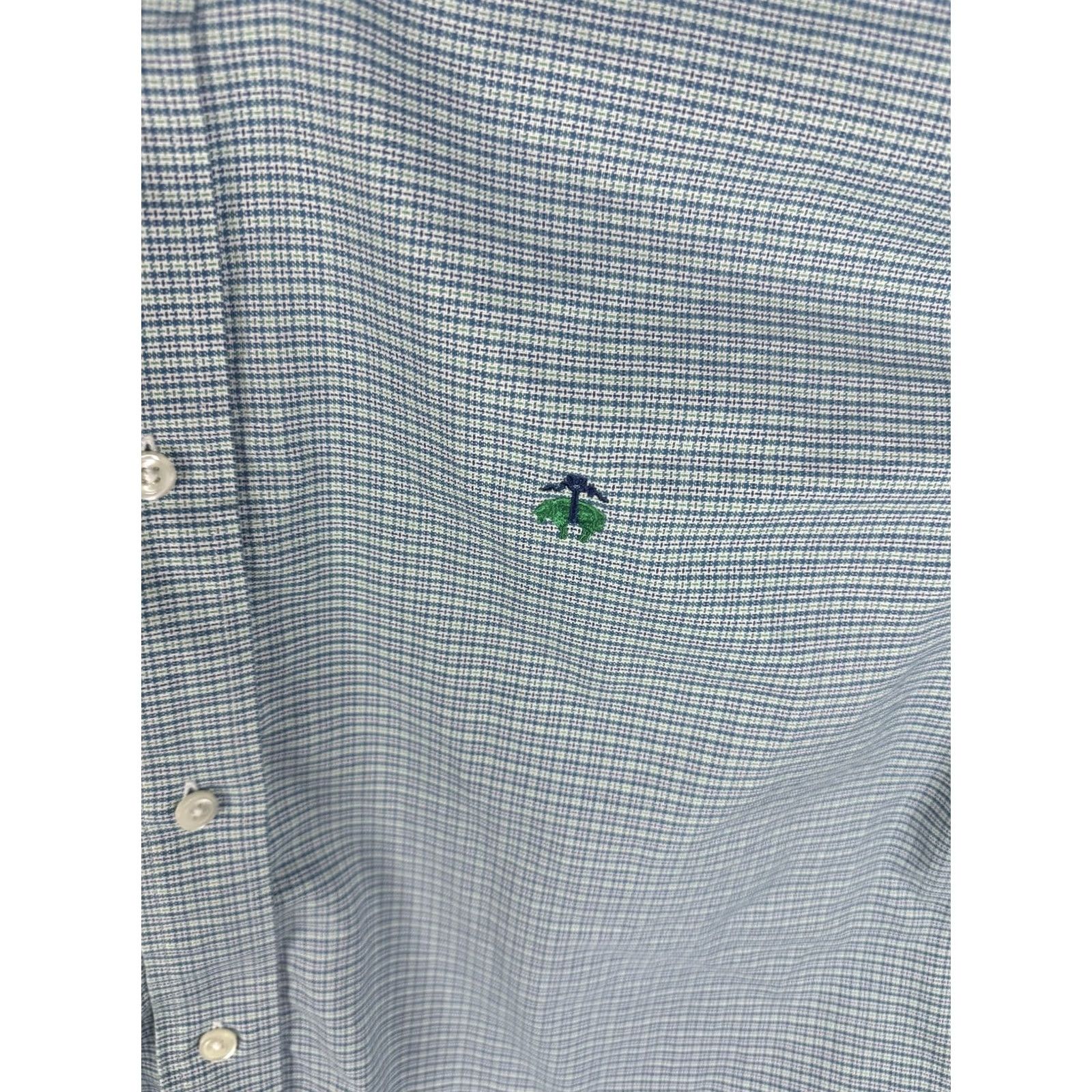 Brooks Brothers Brooks Brothers Shirt Mens XL Blue Green Check Regent Non Iron Supima Cotton Size US XL / EU 56 / 4 - 4 Thumbnail
