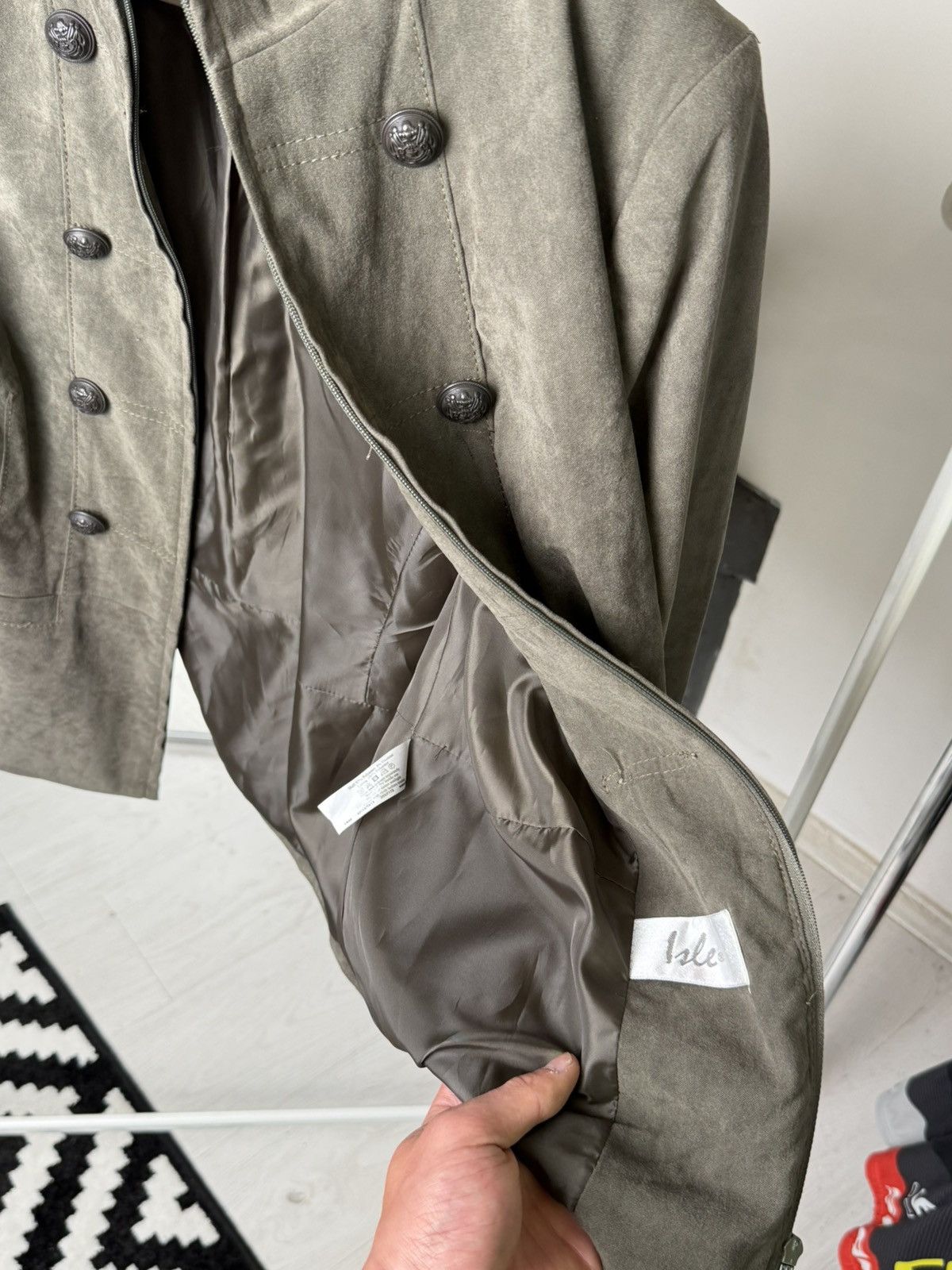 Japanese Brand Women’s Suede Military Jacket Napoleon Gothic Y2K Archive Size M / US 6-8 / IT 42-44 - 10 Thumbnail