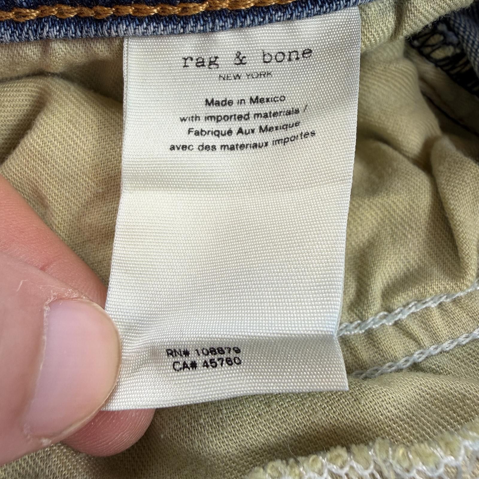 Rag & Bone Rag & Bone Slim Fit Jeans Blue Mens 28 Medium Wash Low Rise Size US 28 / EU 44 - 7 Thumbnail