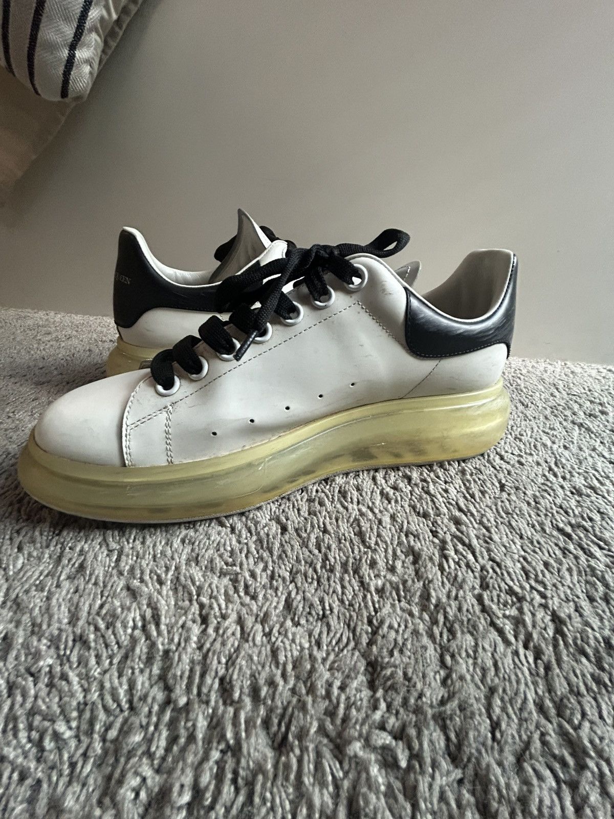 Alexander McQueen Alexander McQueen B&W Transparent Sole Sneakers Size US 10.5 / EU 43-44 - 8 Thumbnail