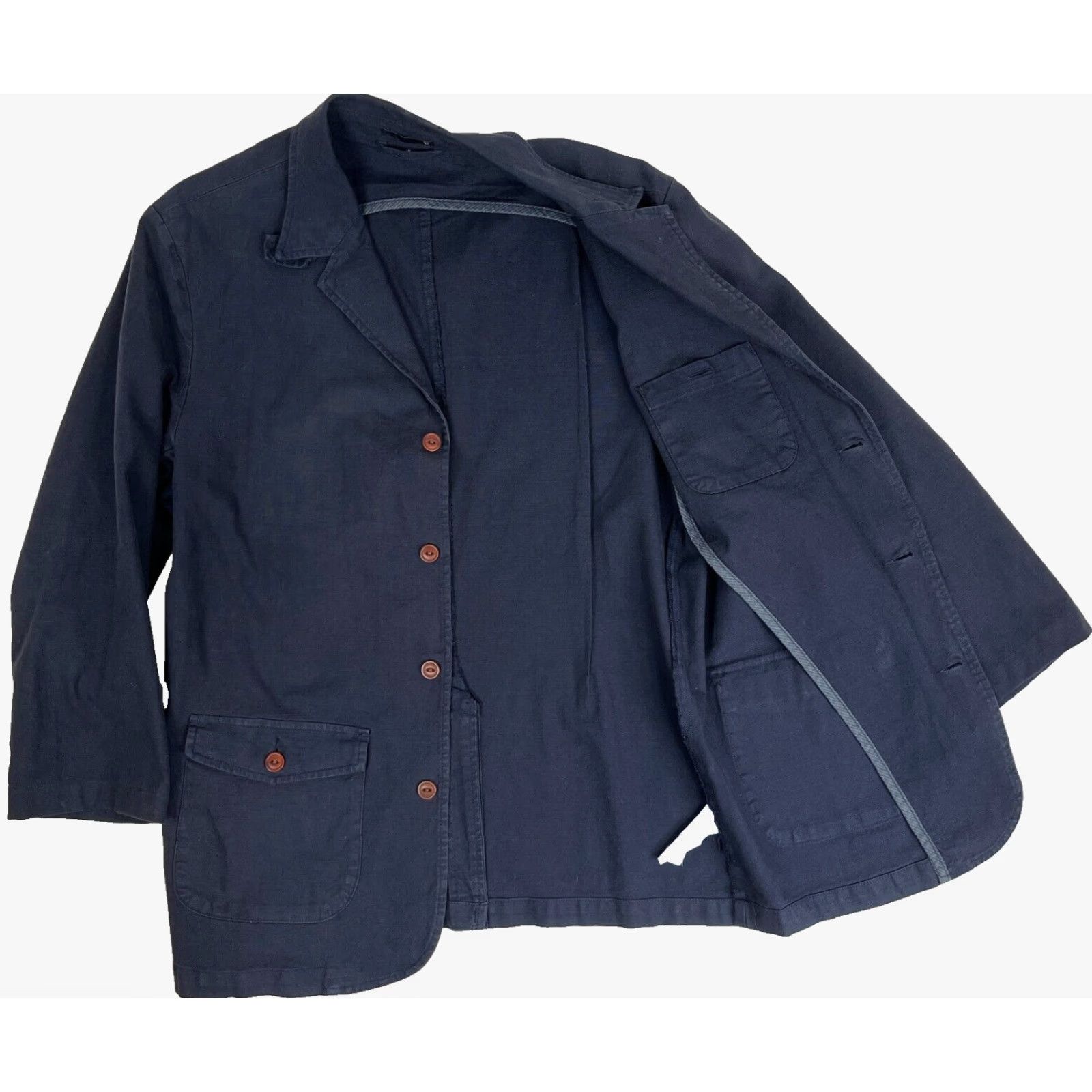 Vintage Linksoul Men’s 4-Button Blazer Jacket Navy XL Blazer Jackets Clothing Men’s XL Navy Classic Size 46R - 3 Thumbnail