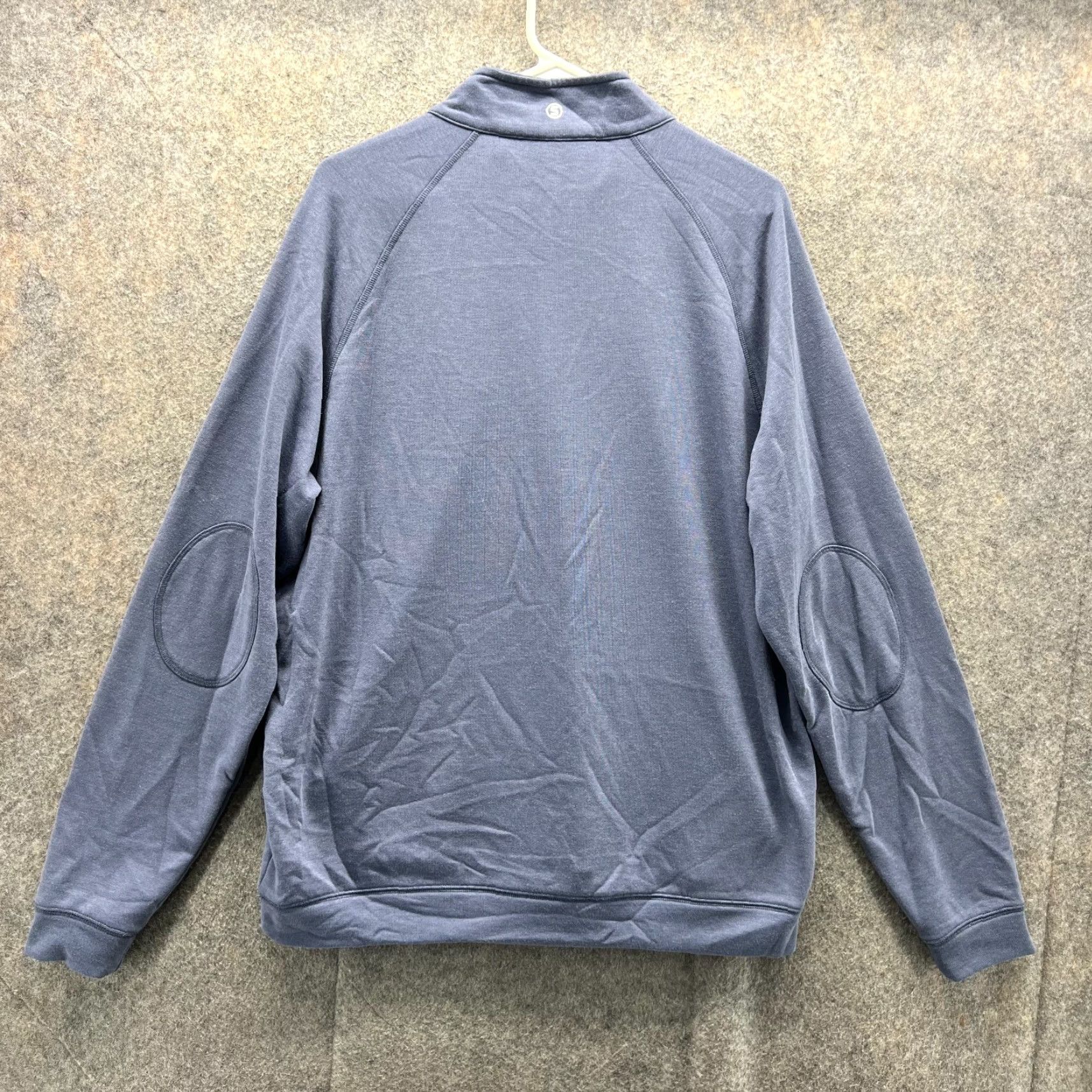 Vintage Stitch Sweater Mens Large Adult Blue Pullover 1/4 Zip Fleece Golf Club Logo Mock Neck Size US L / EU 52-54 / 3 - 2 Thumbnail