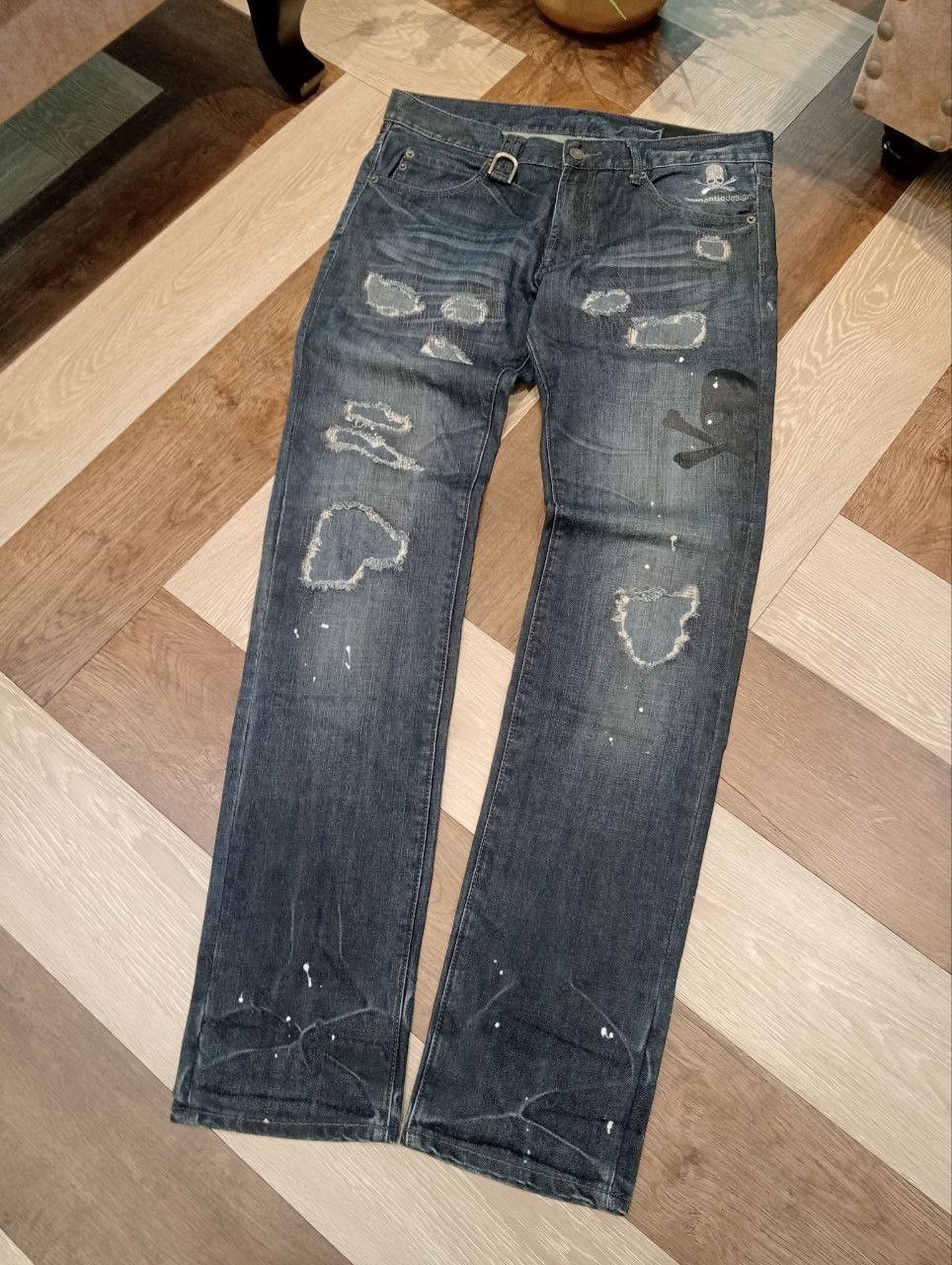 semanticdesign SEMANTIC DESIGN x ROEN SKULLS DISTRESSED DENIM Size US 35 - 2 Thumbnail