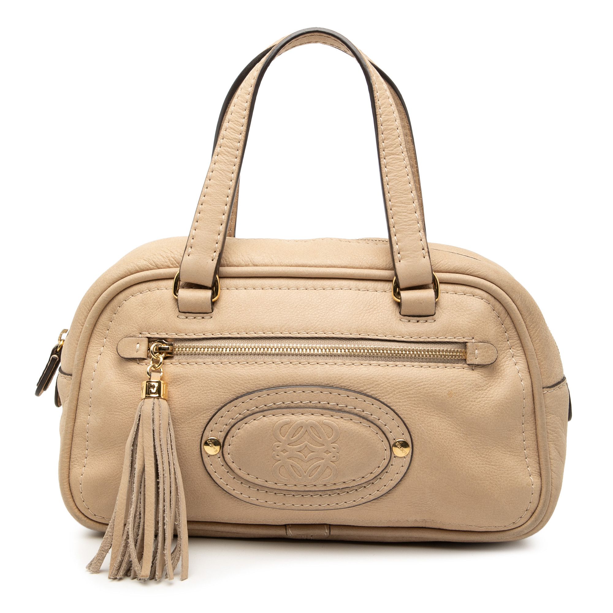 Loewe LOEWE Mini Anagram Leather Tassel Handbag Size ONE SIZE - 1 Thumbnail