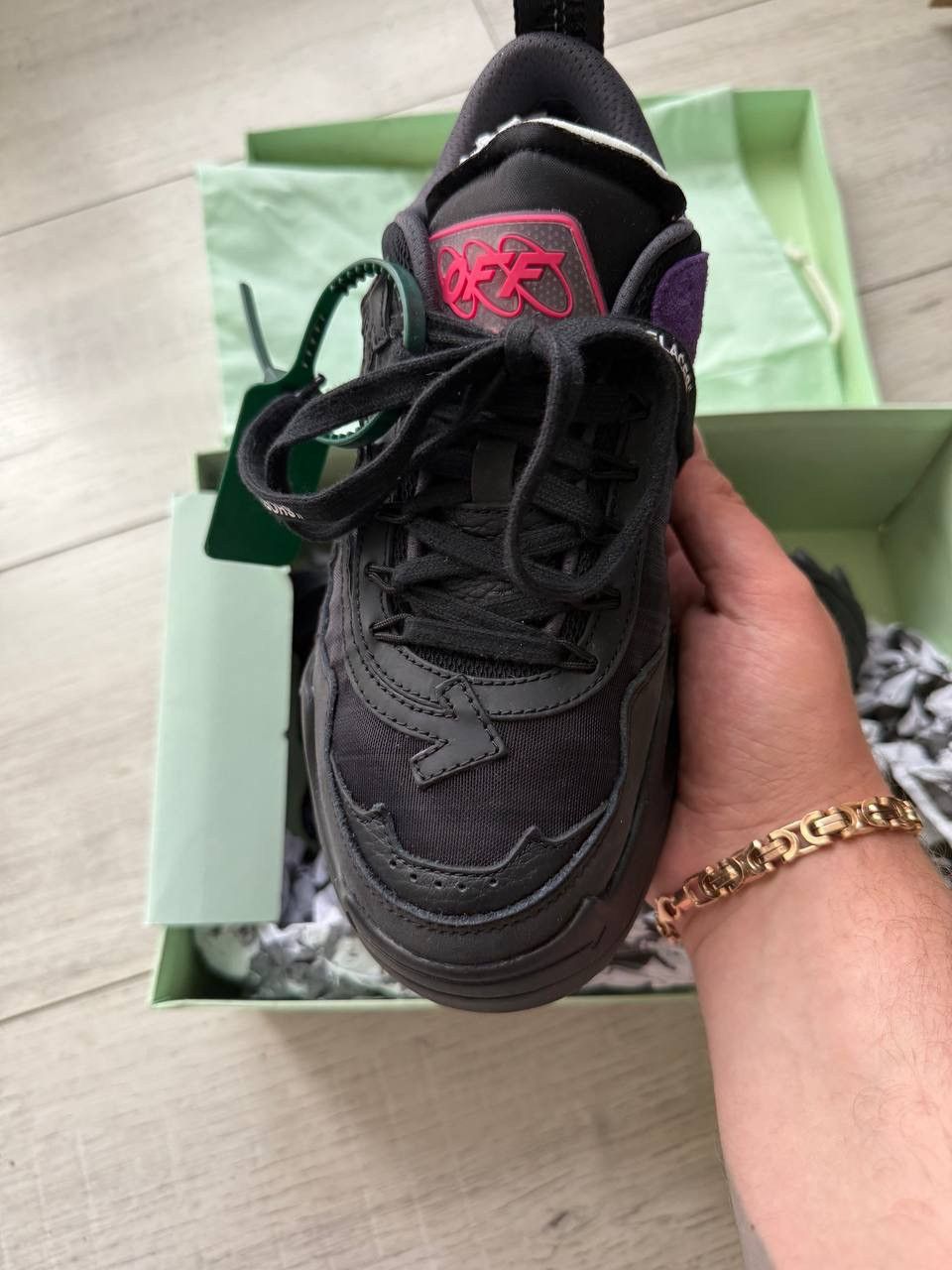 Off-White OFF WHITE ODSY 1000 BLACK PURPLE Size US 8 / IT 38 - 2 Thumbnail