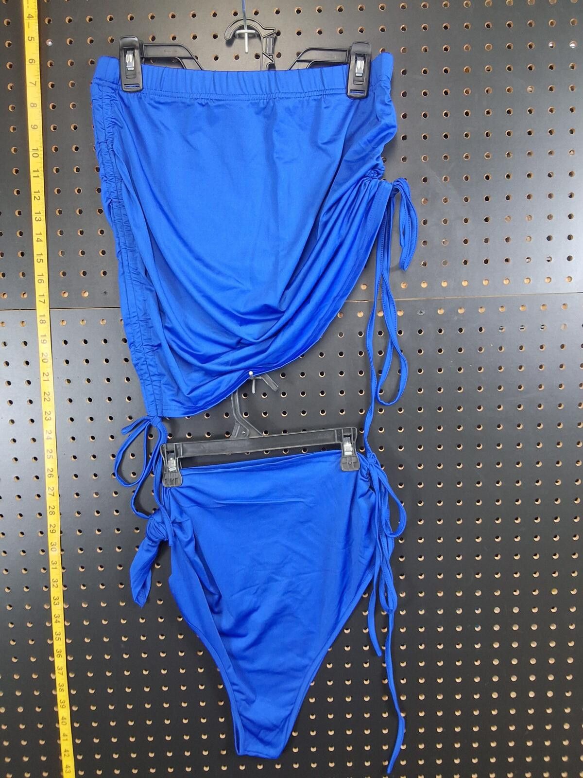 Unknown London Deep Sky Blue Two-Piece Swim Set - Size L - Stylish & Comfy Size ONE SIZE - 1 Thumbnail