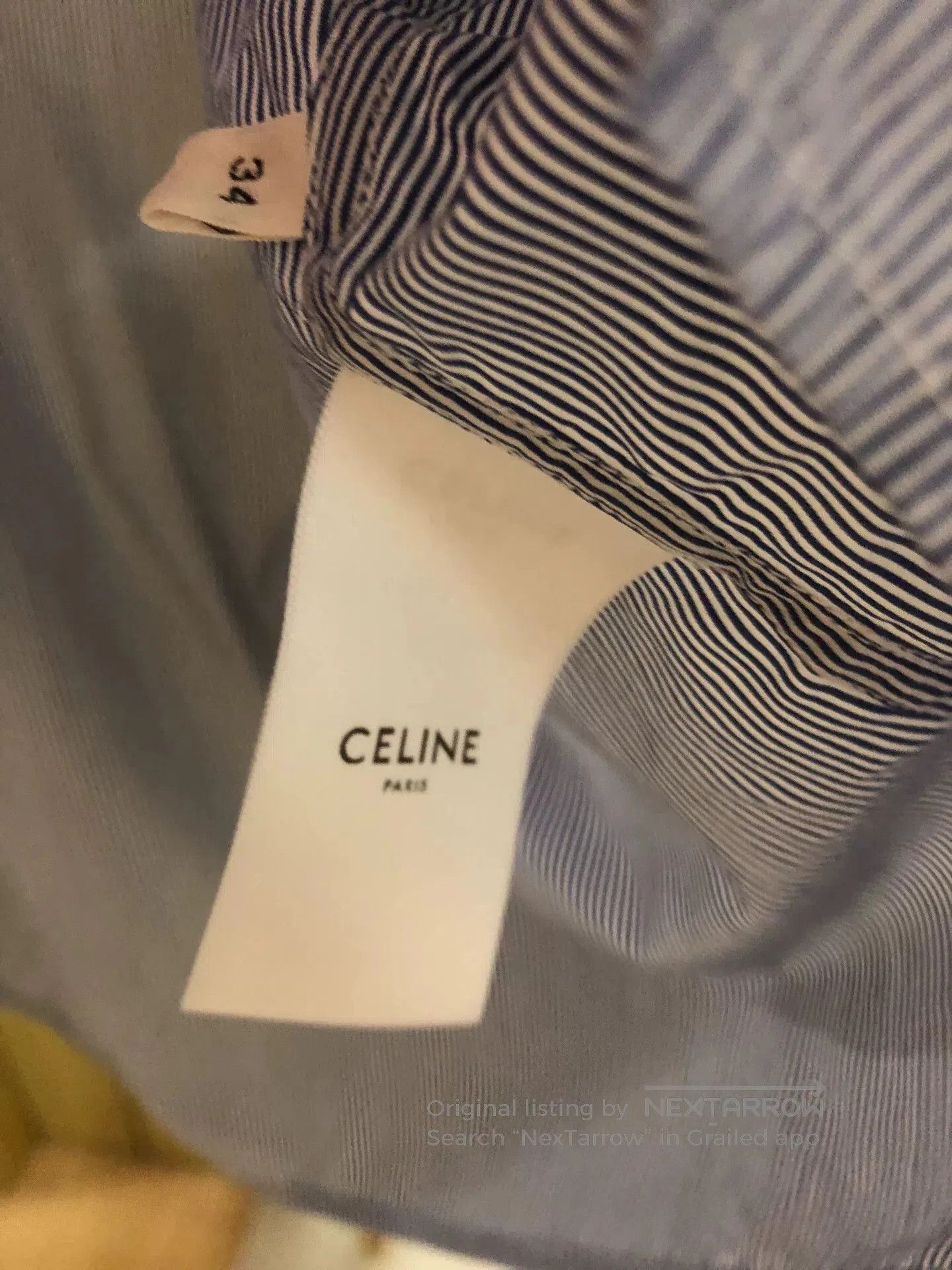 Celine Celine Striped Long Sleeve Shirt Size 34. Size S / US 4 / IT 40 - 5 Thumbnail