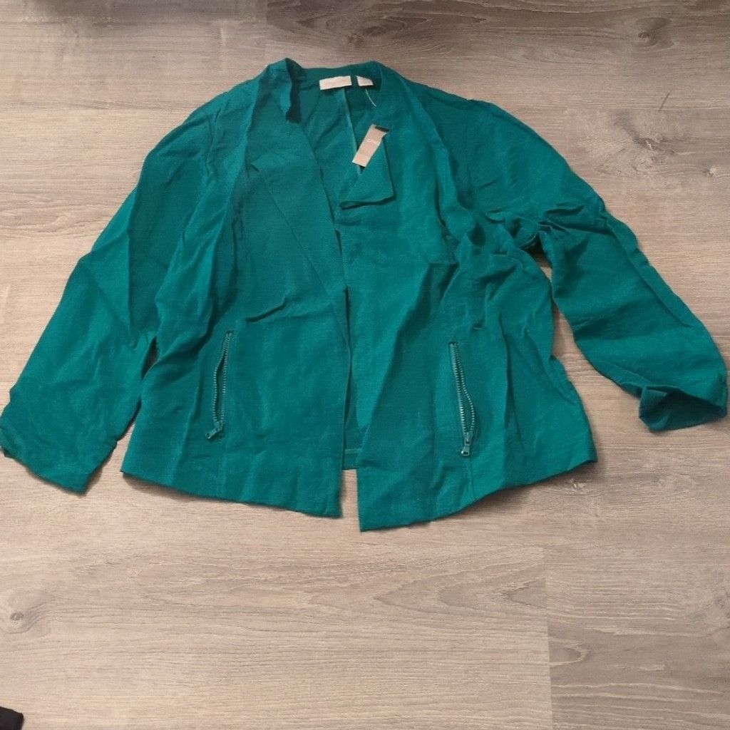 Chicos Chico's largo teal open motor jacket soft texture size 3 Size XL / US 12-14 / IT 48-50 - 1 Thumbnail