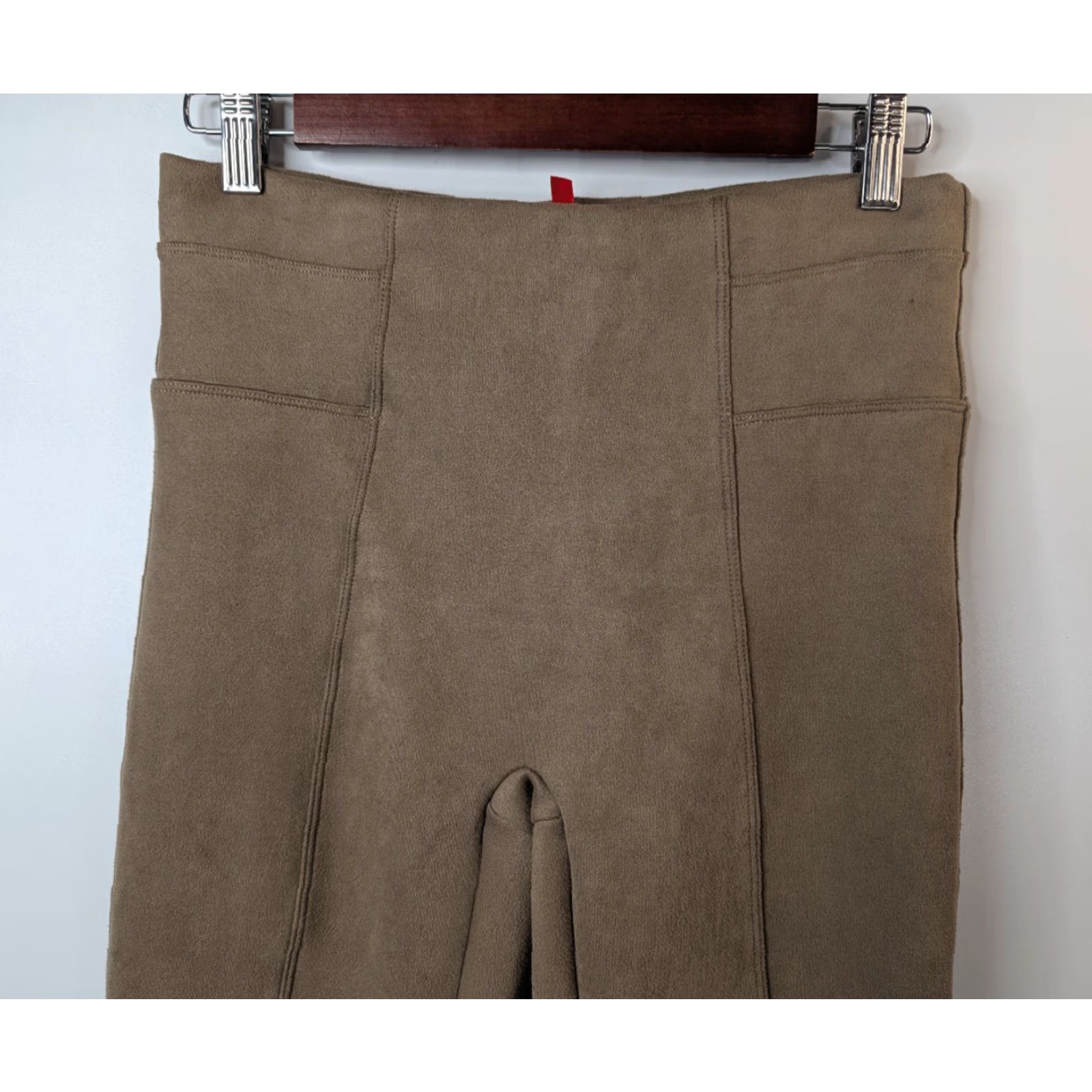Spanx SPANX Leggings Size Medium Brown Faux Suede High Waist Pull On 20322R M Regular Women Size 32" / US 10 / IT 46 - 2 Thumbnail