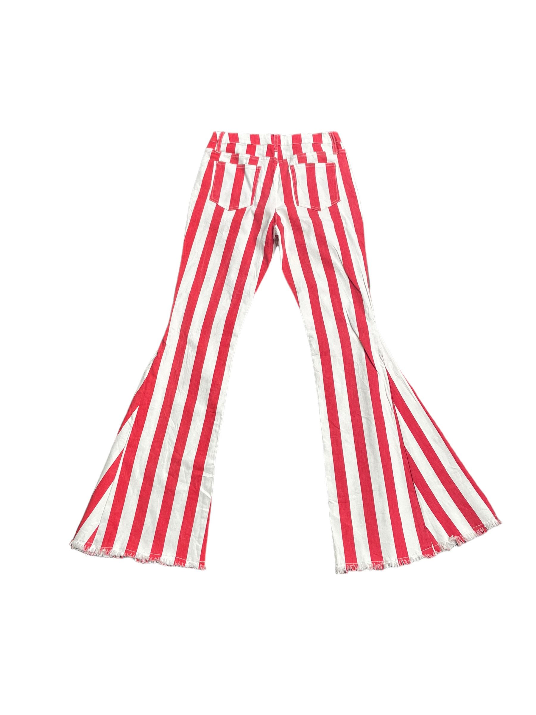 Other Wisteria Lane Los Angeles Wide Leg Stripes Denim Size 30" / US 8 / IT 44 - 4 Thumbnail