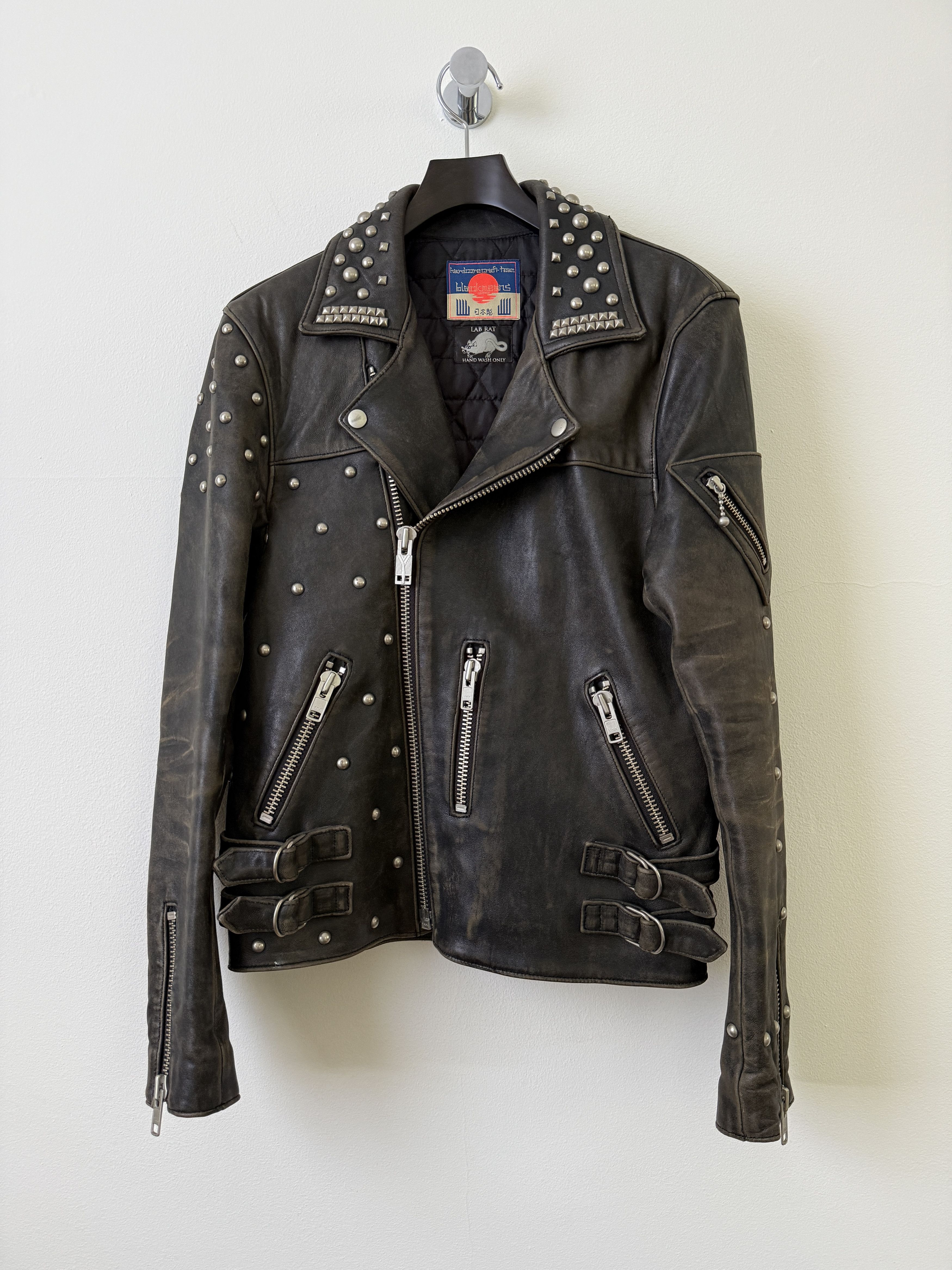 Blackmeans Lab Rat Studded Leather Punk Biker Moto Jacket Size US M / EU 48-50 / 2 - 1 Thumbnail