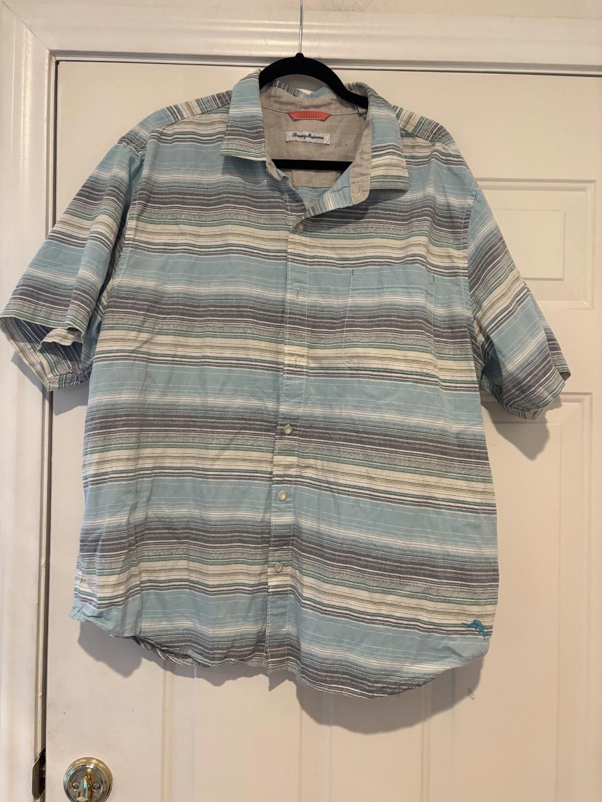 Tommy Bahama Men's Tommy Bahama sz XXL short sleeve blue shirt #400 Size US XXL / EU 58 / 5 - 1 Thumbnail