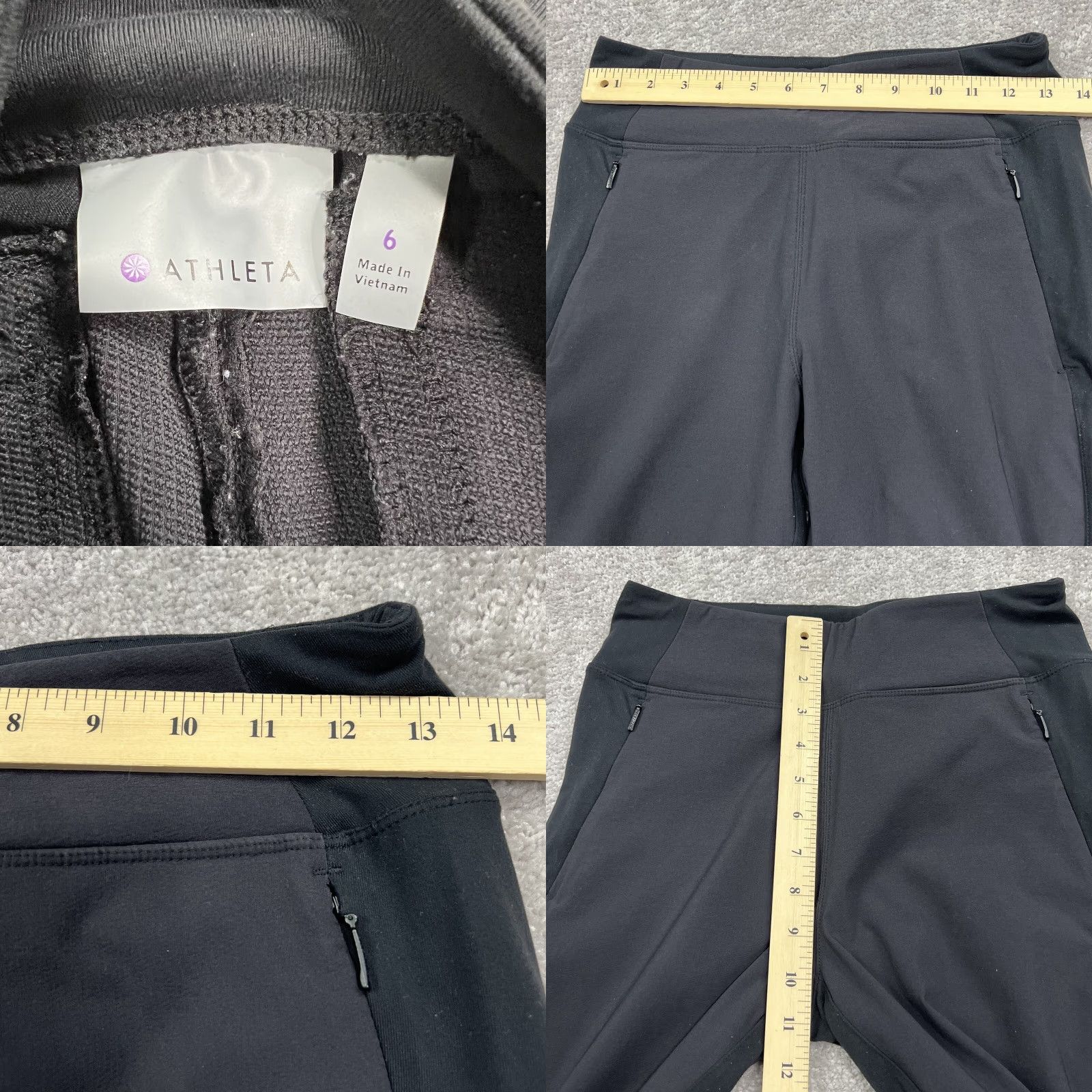 Athleta Athleta Leggings Womens Size 6 Pants Black Gray Stretch Panels Athletic Workout Yoga Gym & Training Athletic Leggings Womens (Inseam 27 in) Size 28" / US 6 / IT 42 - 8 Thumbnail