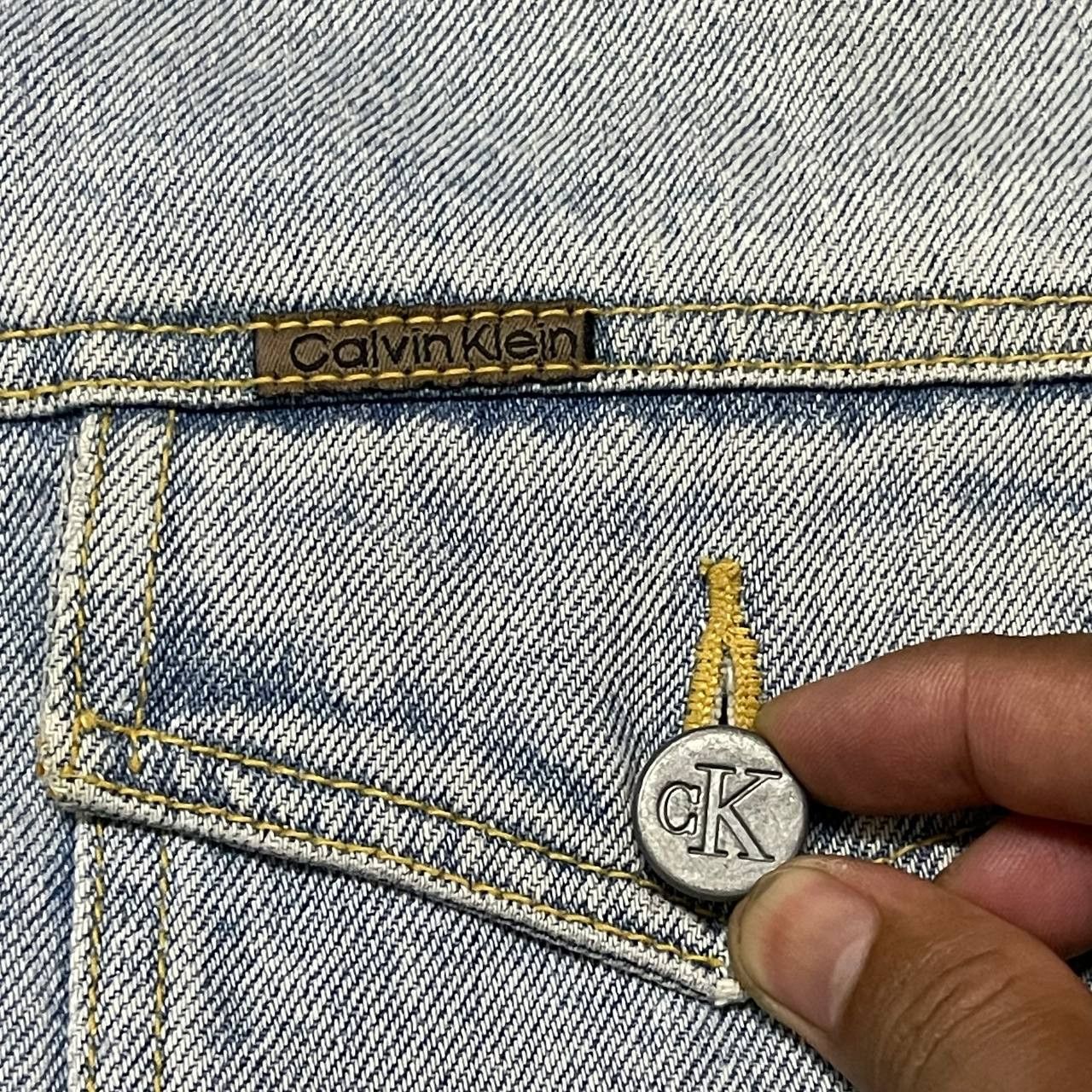 Calvin Klein Vintage CK Calvin Klein Denim Jacket Cut Off Collar Size US L / EU 52-54 / 3 - 7 Thumbnail