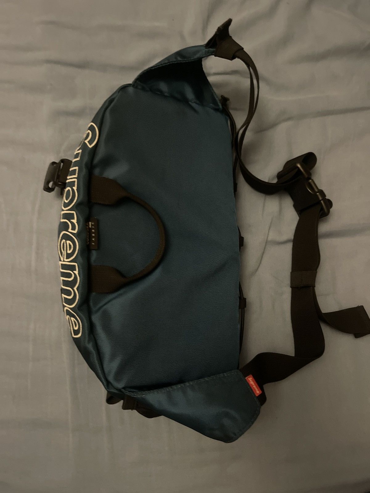image of Fw19 Supreme Dark Teal Waist Bag Cordura Fabric, Men's