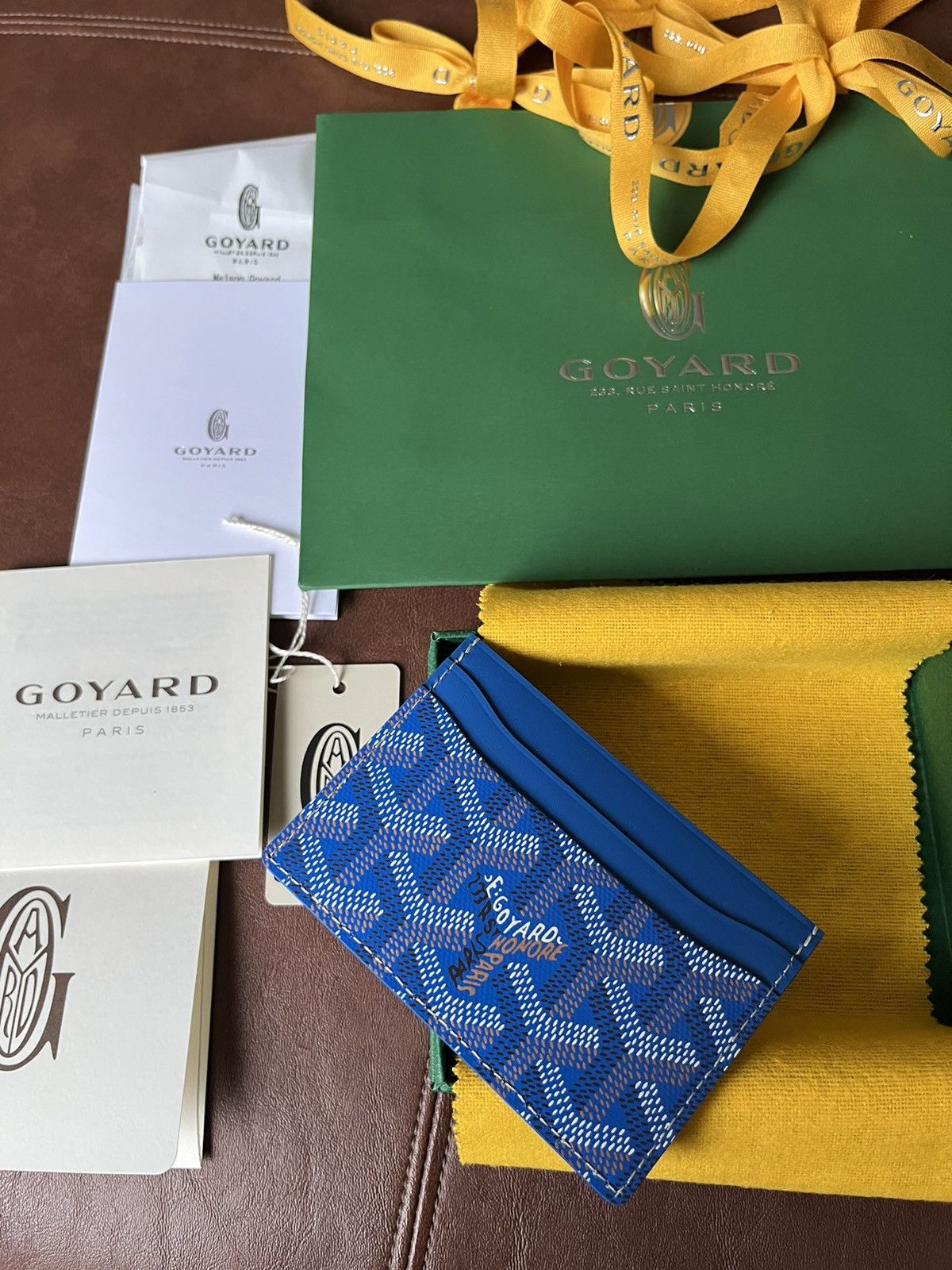 Brand New Giftable Goyard Leather Card Holder