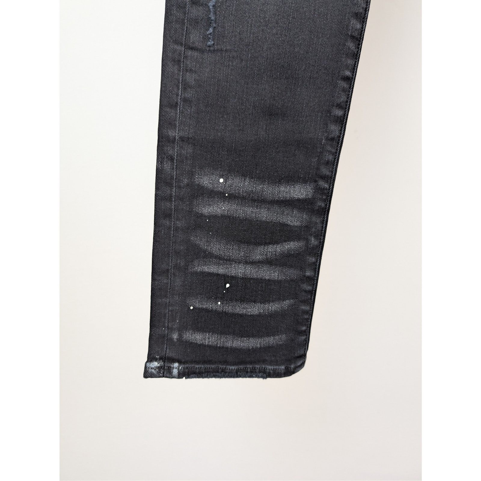 Amiri o1rshd1 MX1 Plaid Denim Jeans in Aged Black Size US 31 - 9 Thumbnail