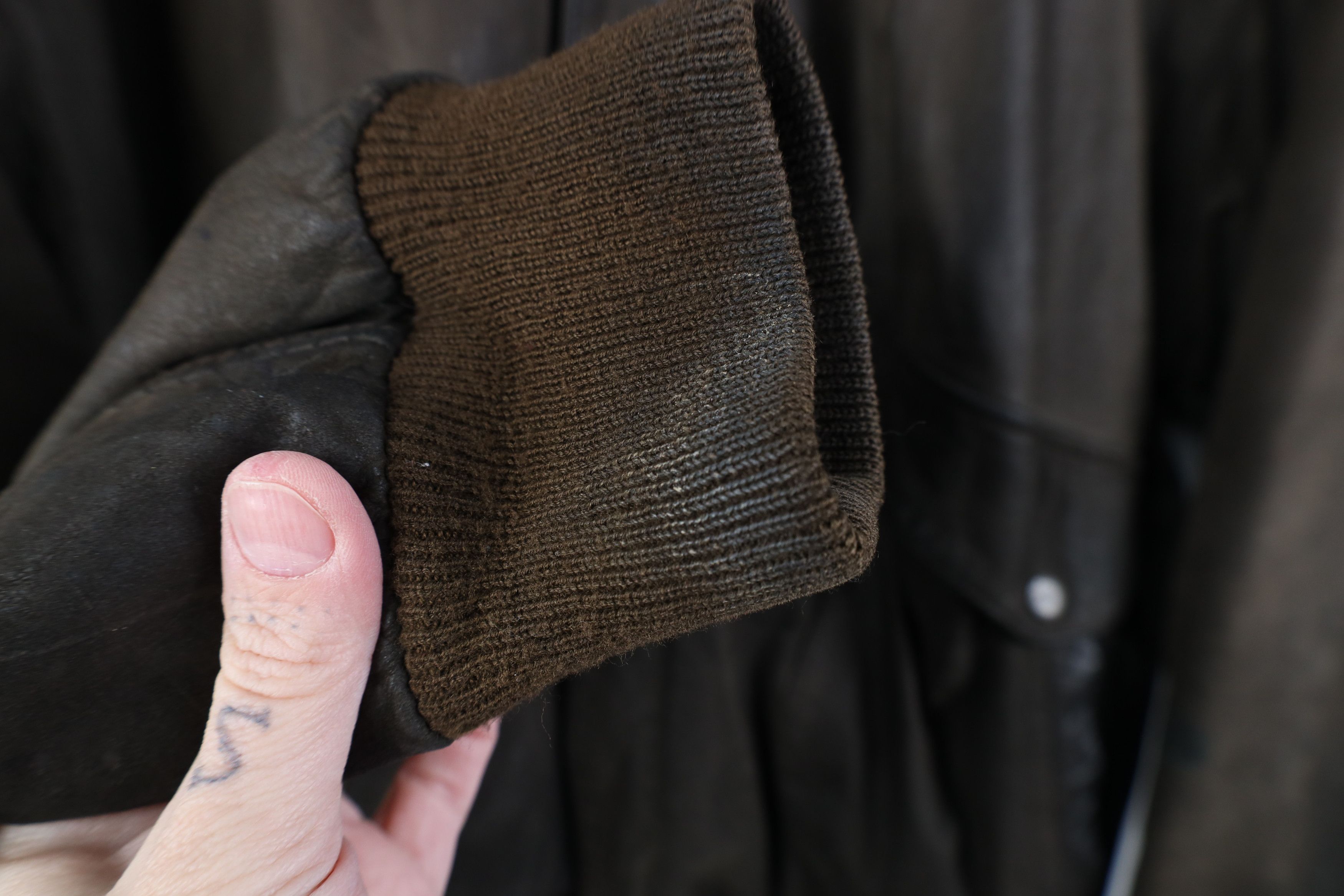 Vintage Vintage 90s Streetwear Leather Flight Bomber Jacket Brown Size US XL / EU 56 / 4 - 8 Thumbnail