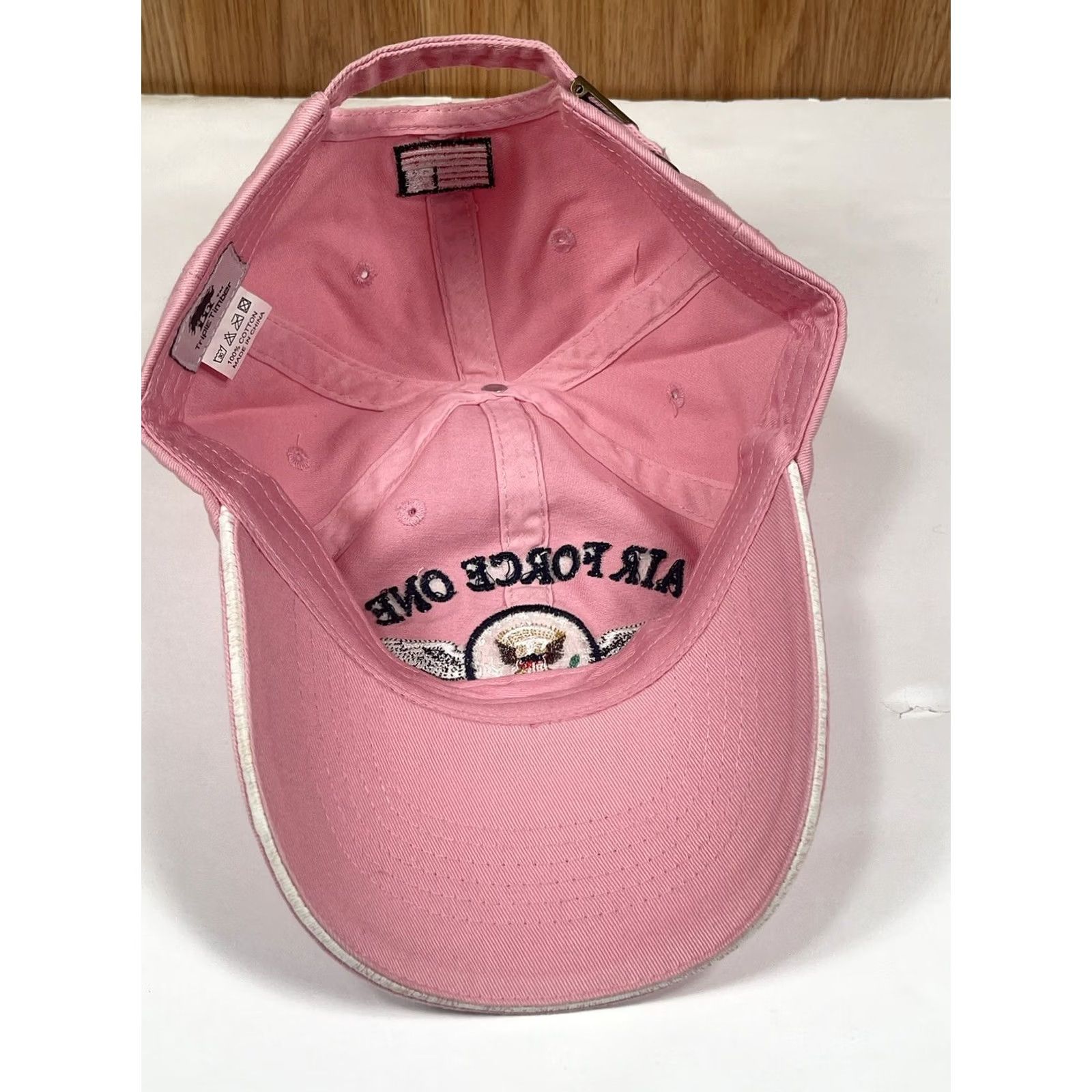 Pinko Triple Timber Air Force One Baseball Cap Pink Womens One Size Adjustable Strap Back Hat Cap Pink Size ONE SIZE - 7 Thumbnail