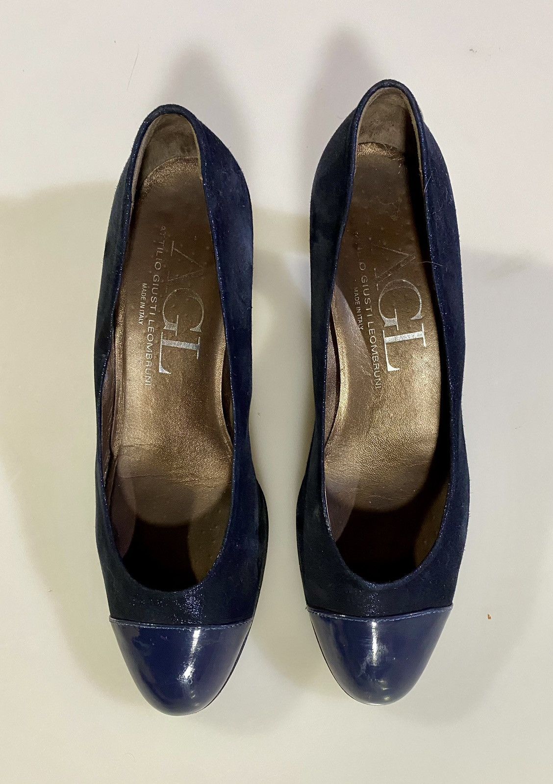 image of Agl Metallic Navy Pumps 40 Shoes in Midnight Navy, Women's (Size 10)