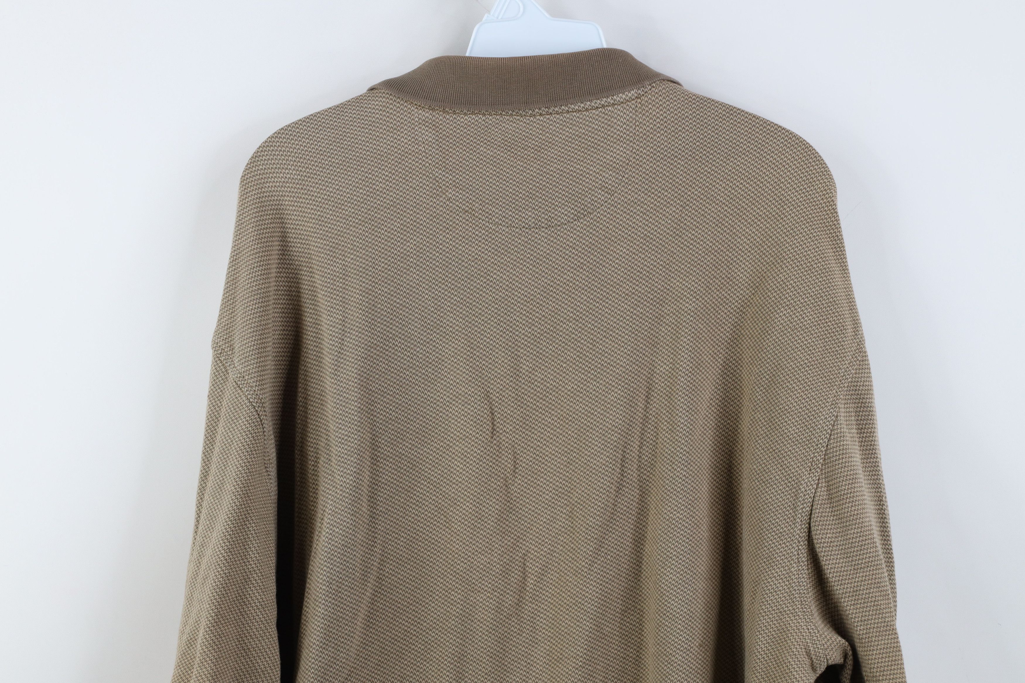 Vintage Vintage Streetwear Knit Long Sleeve Polo Shirt Earth Tone Size US XL / EU 56 / 4 - 13 Thumbnail