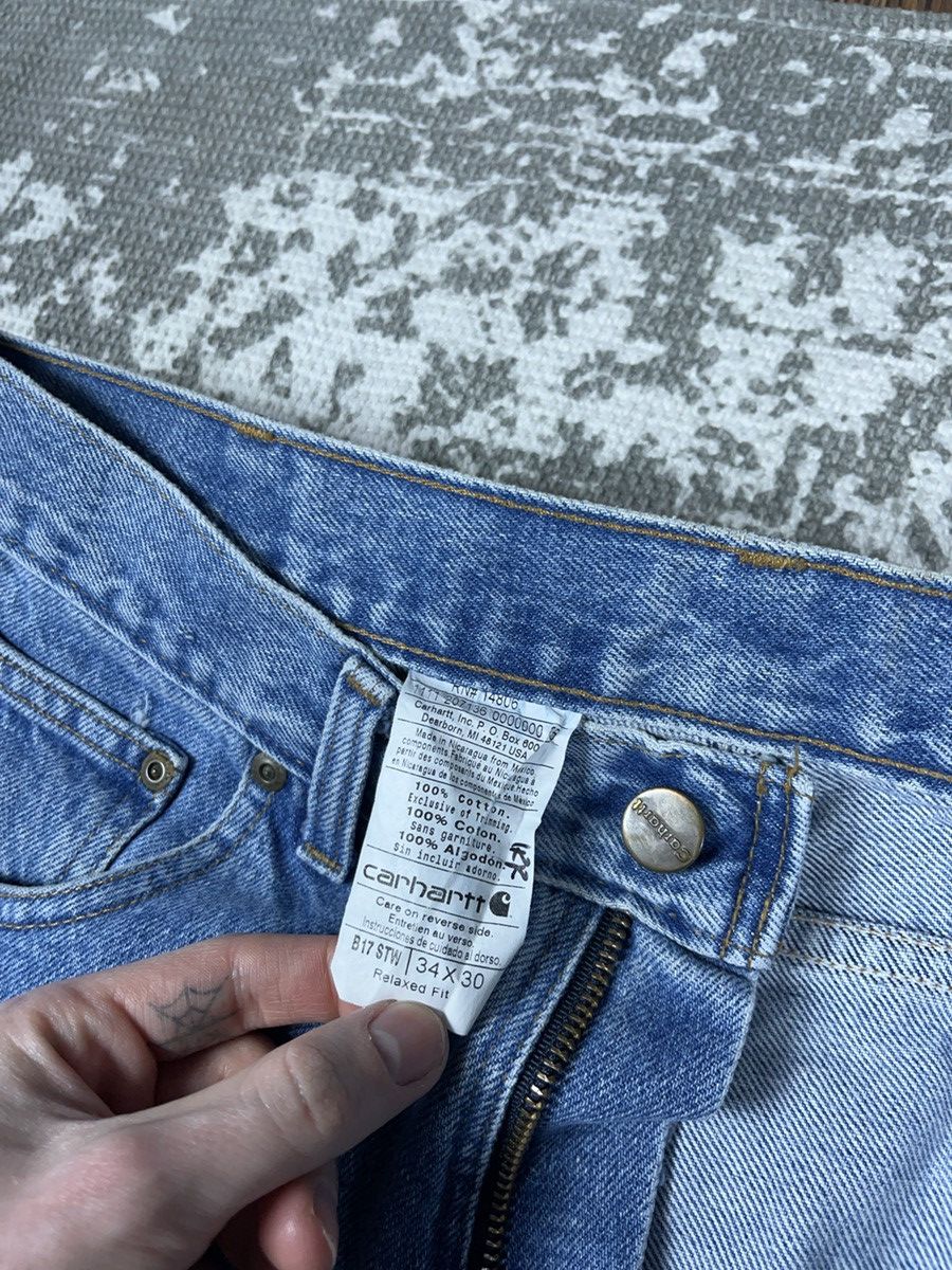 Carhartt × Vintage ➕ light blue washed carhartt relaxed vintage jeans loose Size US 34 / EU 50 - 5 Thumbnail