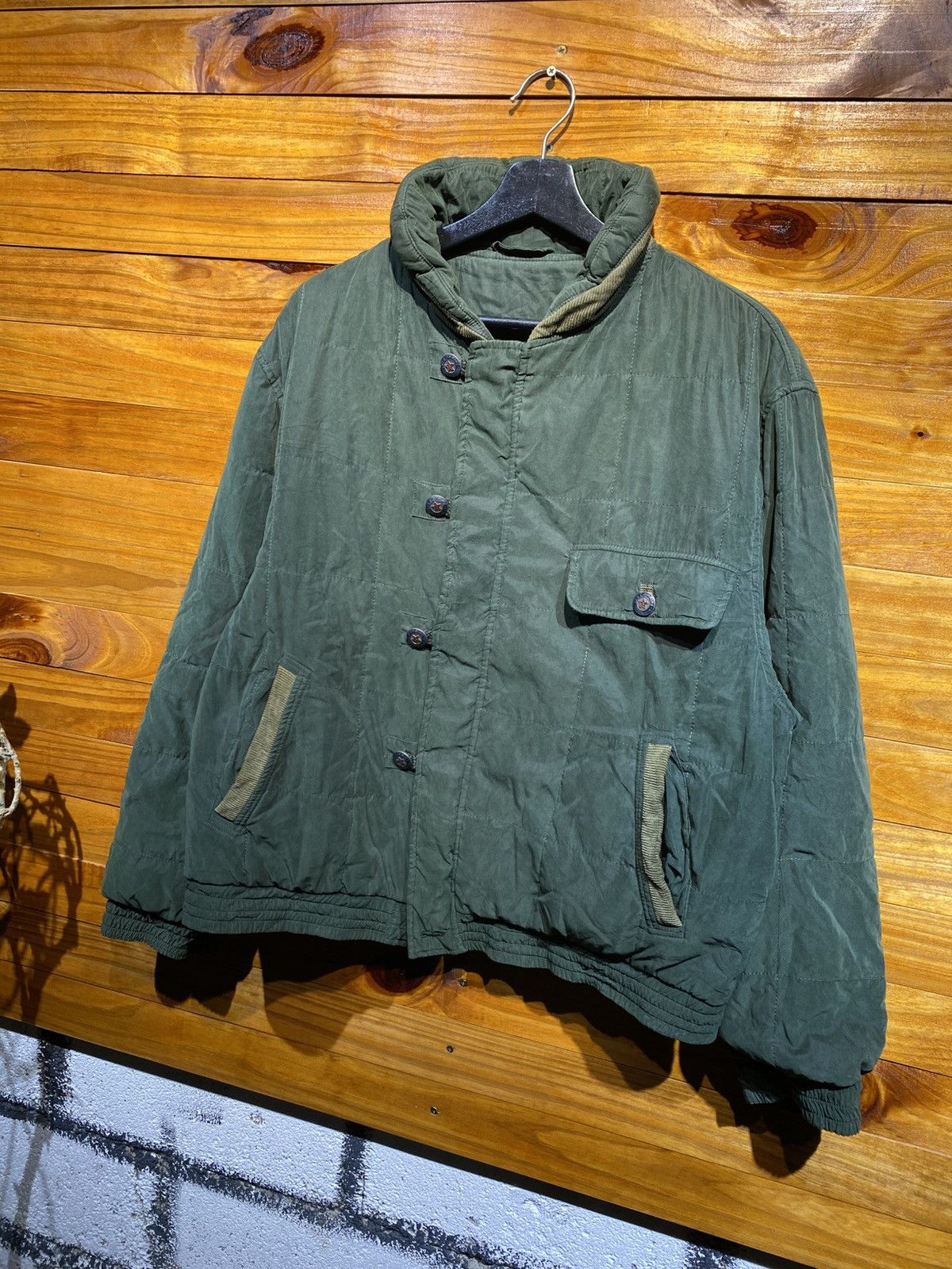 Les Copains Vintage Les Copains Military Style Quilted Jacket – 1980s Size US L / EU 52-54 / 3 - 4 Thumbnail