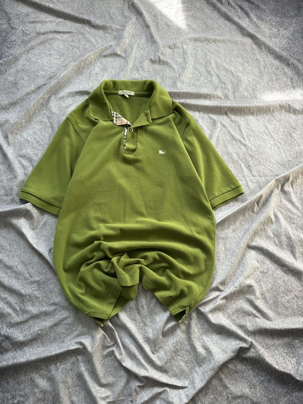 Burberry Burberry London Pique Polo Golf Shirt Short Sleeve Green Size US XS / EU 42 / 0 - 1 Thumbnail