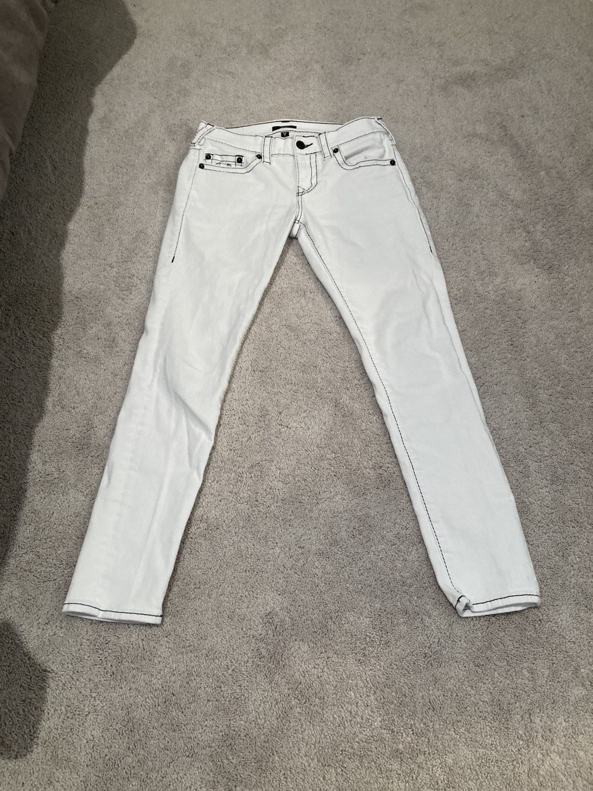 True Religion True Religion Vintage White Jeans Size US 29 - 2 Thumbnail