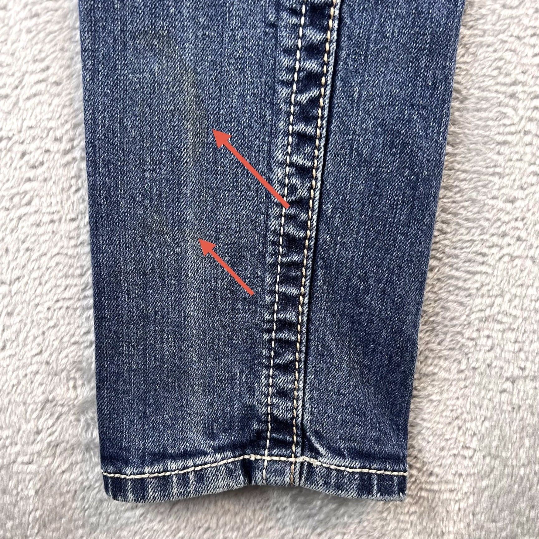 Miss Me Miss Me Jeans Women’s Slim Skinny Denim 5-Pocket Buckle Button Zip Blue Patch Rhinestone Embroidered Details 28x31 Vintage? No Size 27" / US 4 / IT 40 - 4 Thumbnail