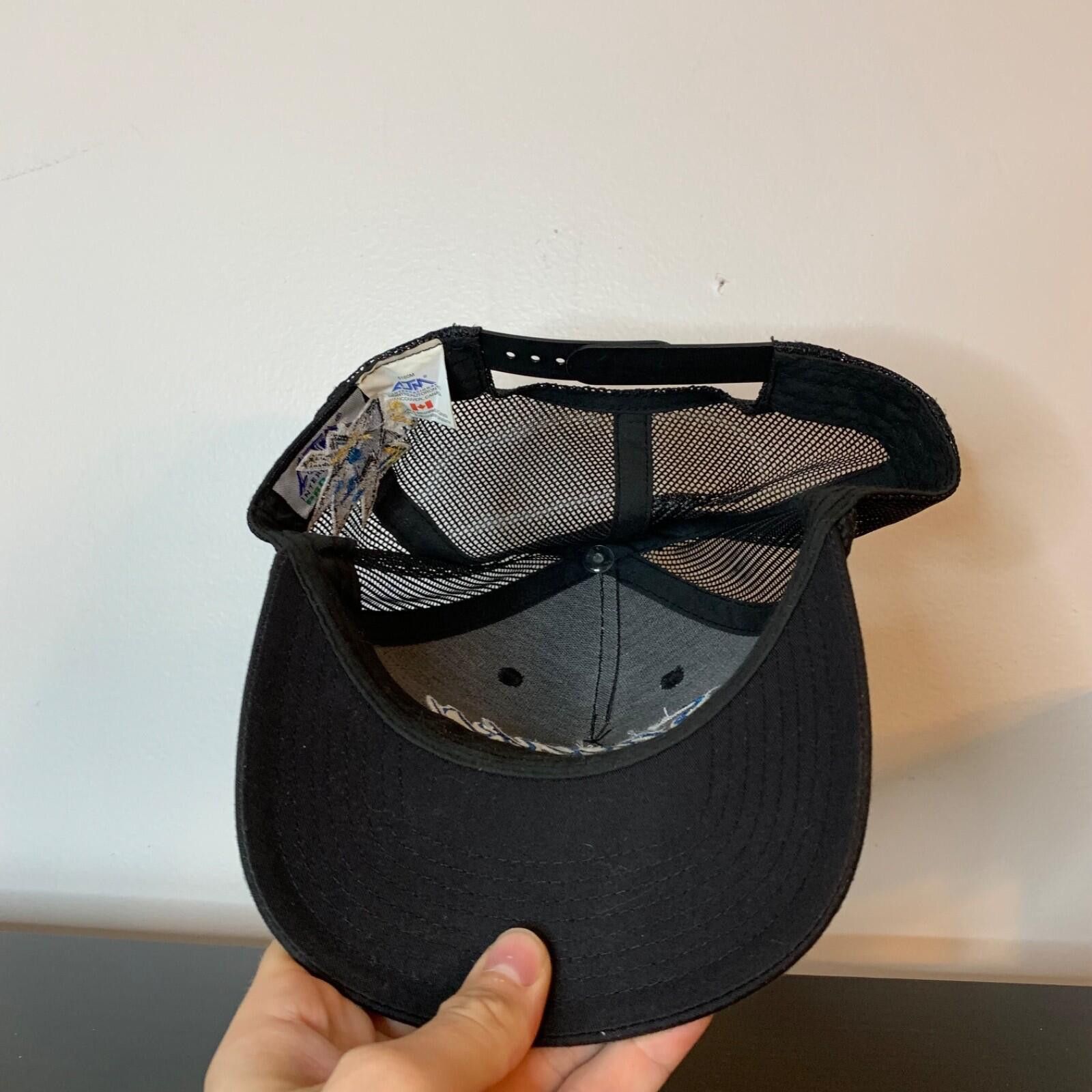 NHL Vintage 90s San Jose Sharks NHL Mesh Back Trucker Hat Black Size ONE SIZE - 5 Thumbnail