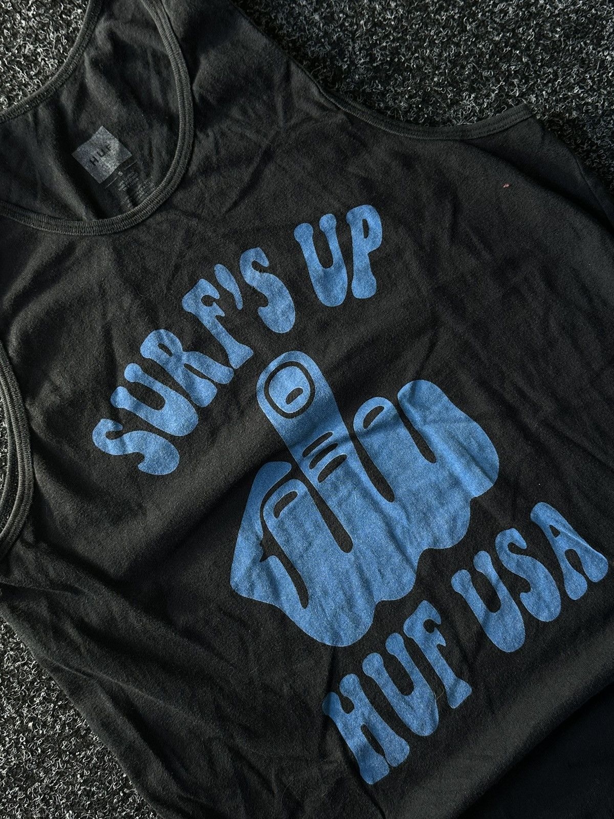Huf × Vintage ❗️HUF vintage 90s surfwear FUCK UP tank tops t shirt Size US S / EU 44-46 / 1 - 4 Thumbnail
