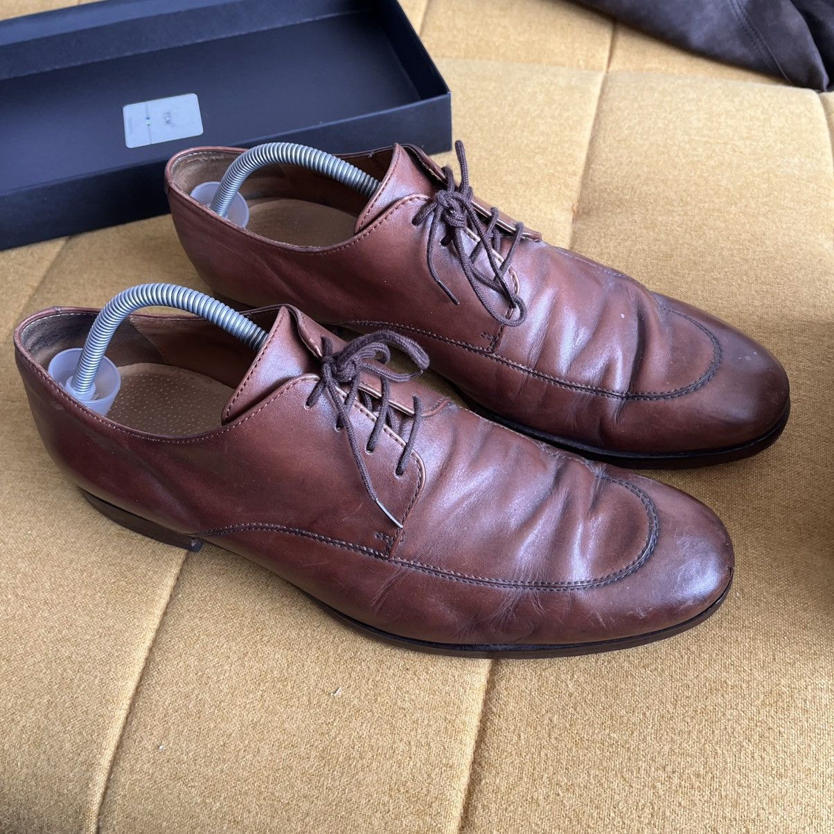 Hugo Boss Hugo Boss Hannover Derby Medium Brown Leather Size US 10 / EU 43 - 3 Thumbnail