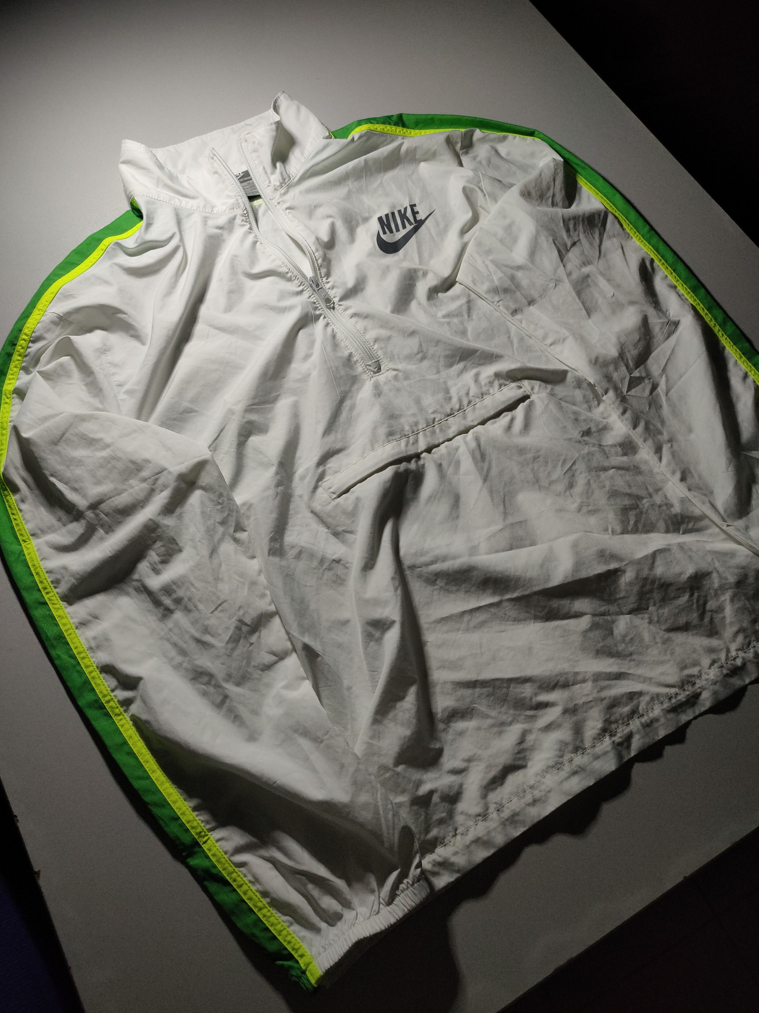 Nike × Vintage Crazy Vintage 90s Nike Drill Windbreaker Boxy Jacket Skater Size US XL / EU 56 / 4 - 2 Thumbnail
