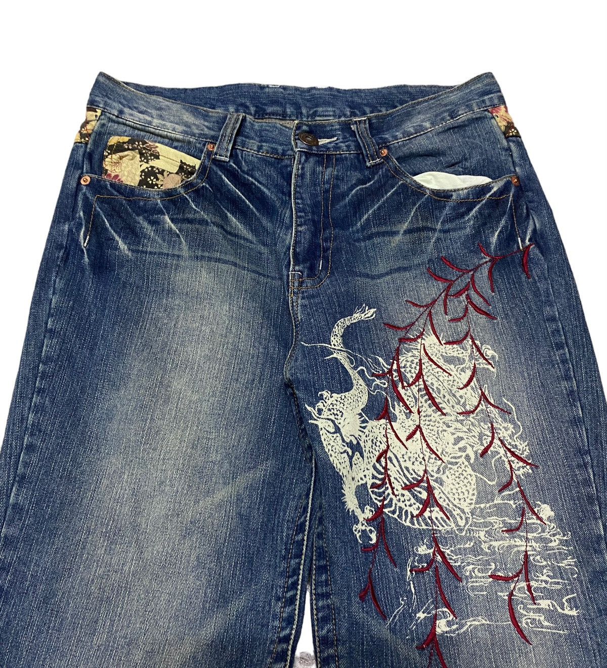 If Six Was Nine × Japanese Brand Rare Design Vintage Japanese Brand Sukajan Jeans 1990s Size US 32 / EU 48 - 3 Thumbnail