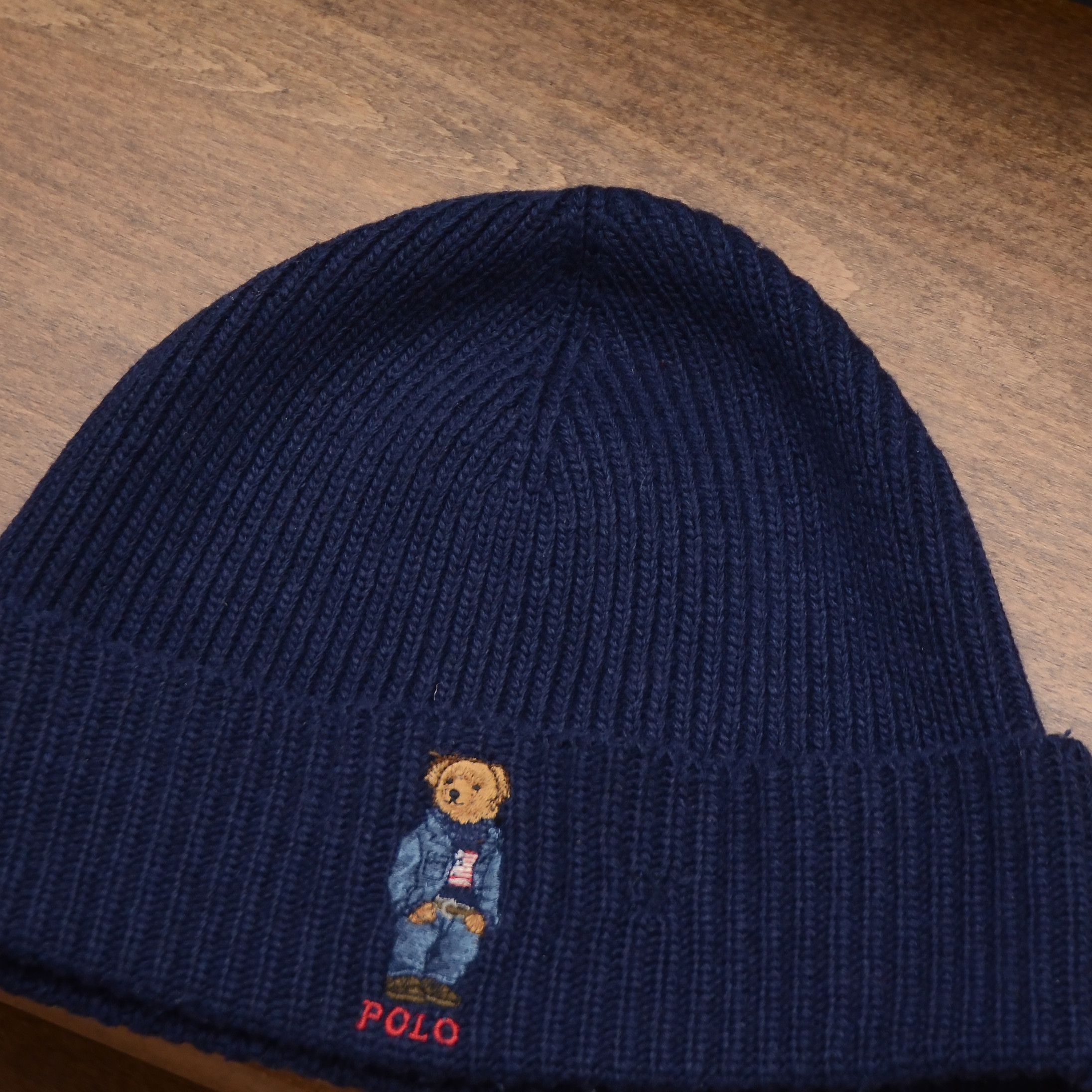 Polo Ralph Lauren Polo Ralph Lauren Bear Beanie One Size Navy Blue Size ONE SIZE - 5 Thumbnail