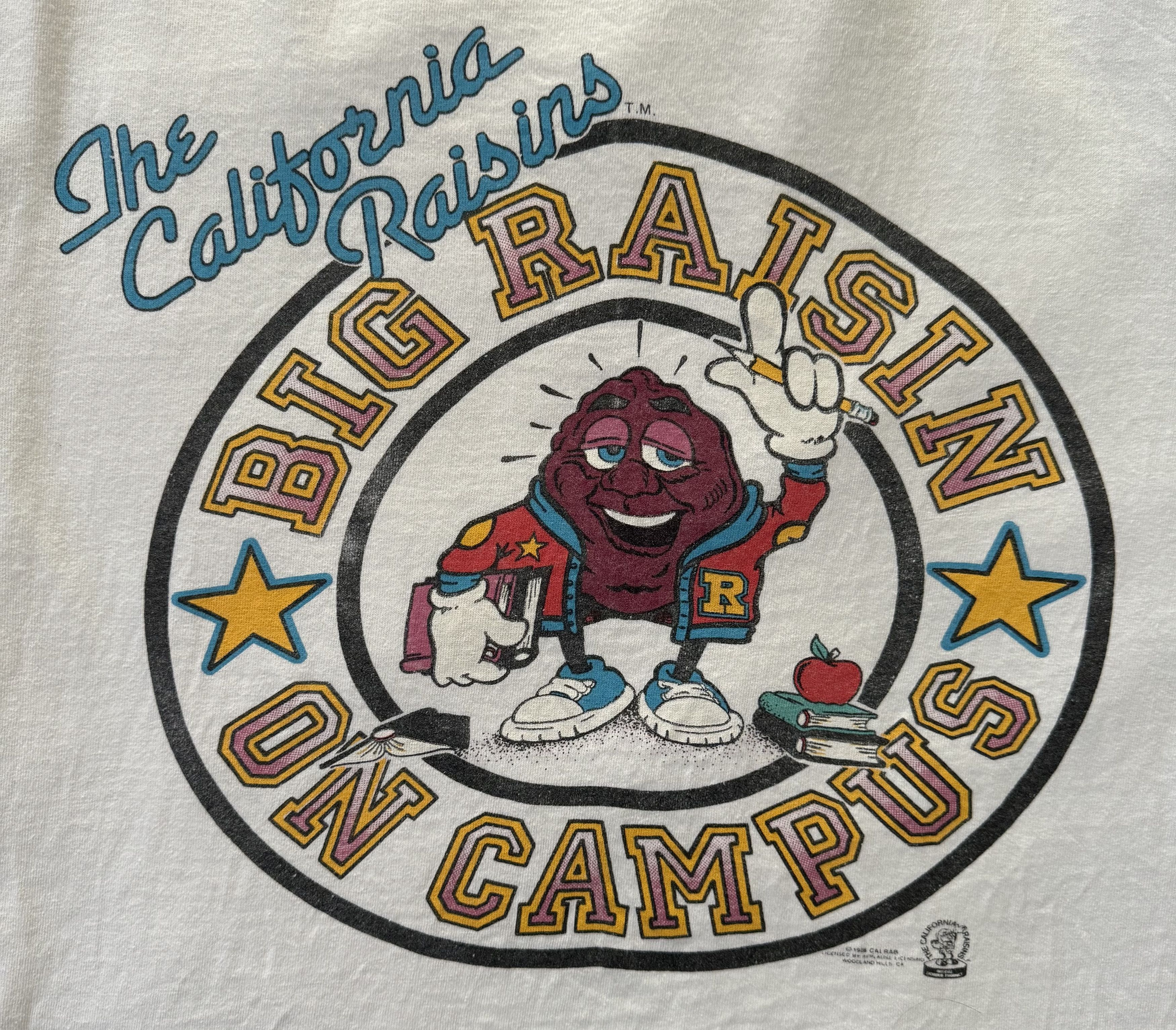 Vintage 1988 The California Raisin Co. "Big Raisin on Campus" Tee Size US M / EU 48-50 / 2 - 3 Thumbnail