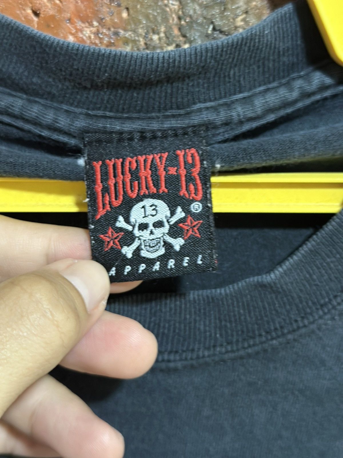 Lucky Brand × Vintage Vintage Mans Ruin Lucky 13 Faded Tee Size US M / EU 48-50 / 2 - 5 Thumbnail