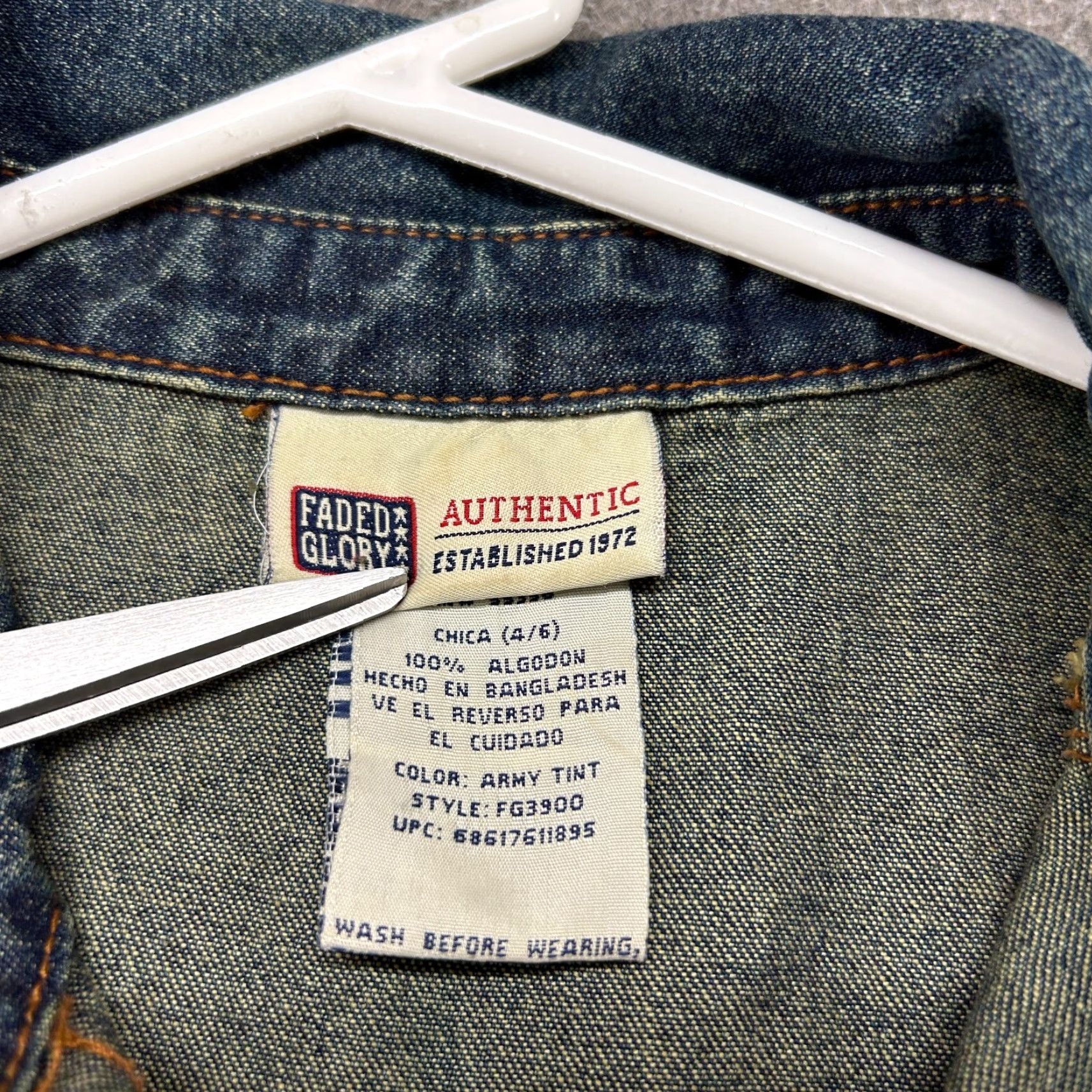 Faded Glory VINTAGE Faded Glory Dress Shirt Dress Womens Small Blue Denim Long Maxi 90s Womens Size 28" / US 6 / IT 42 - 2 Thumbnail