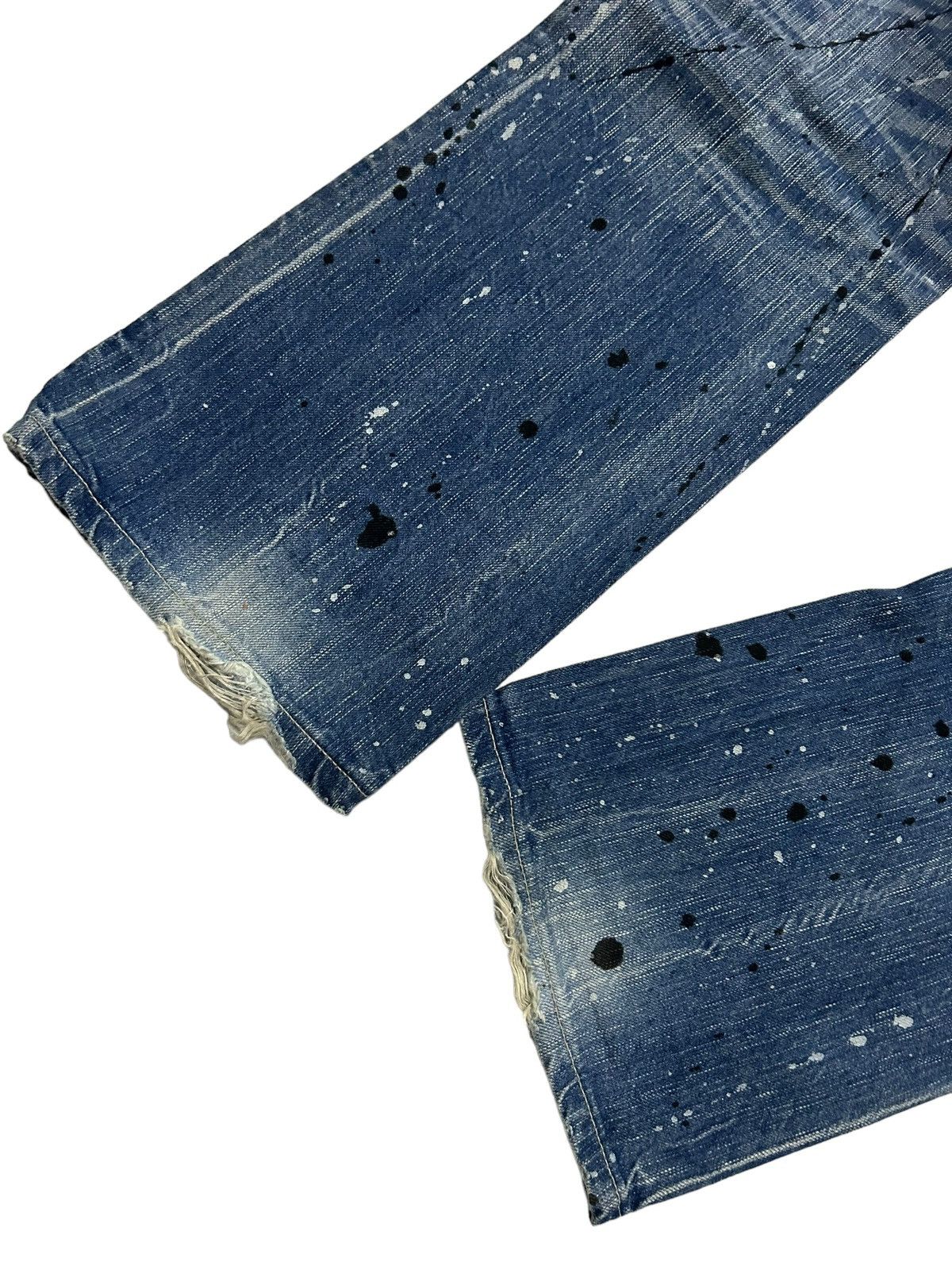 Japanese Brand × Kapital × Vintage Vtg Edwin503 Blue Trip distressed denim Rare☠️🎌🎌 Size US 32 / EU 48 - 8 Thumbnail