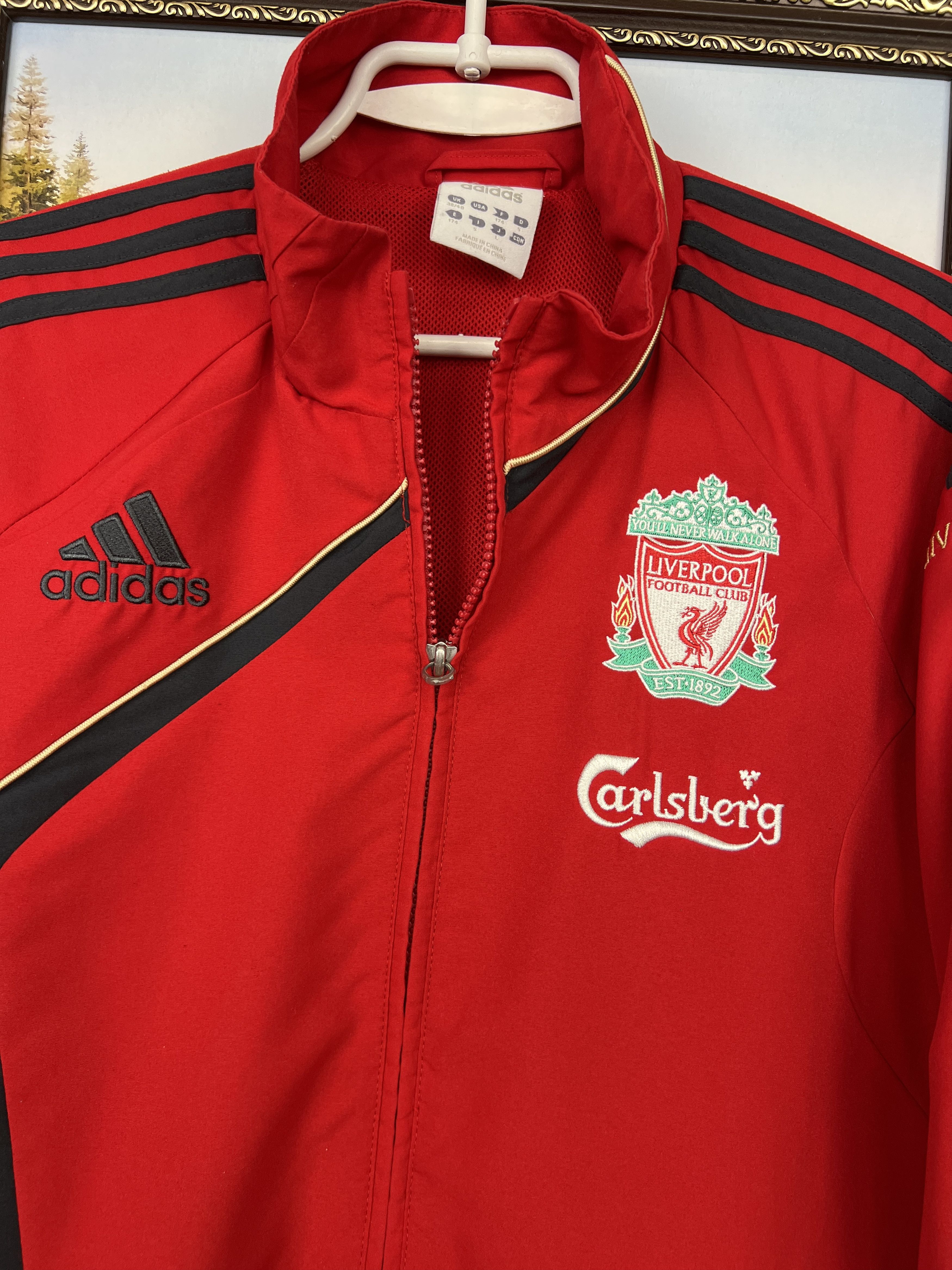 Adidas Vintage Adidas Liverpool Football Jacket Soccer YNWA Size US M / EU 48-50 / 2 - 2 Thumbnail